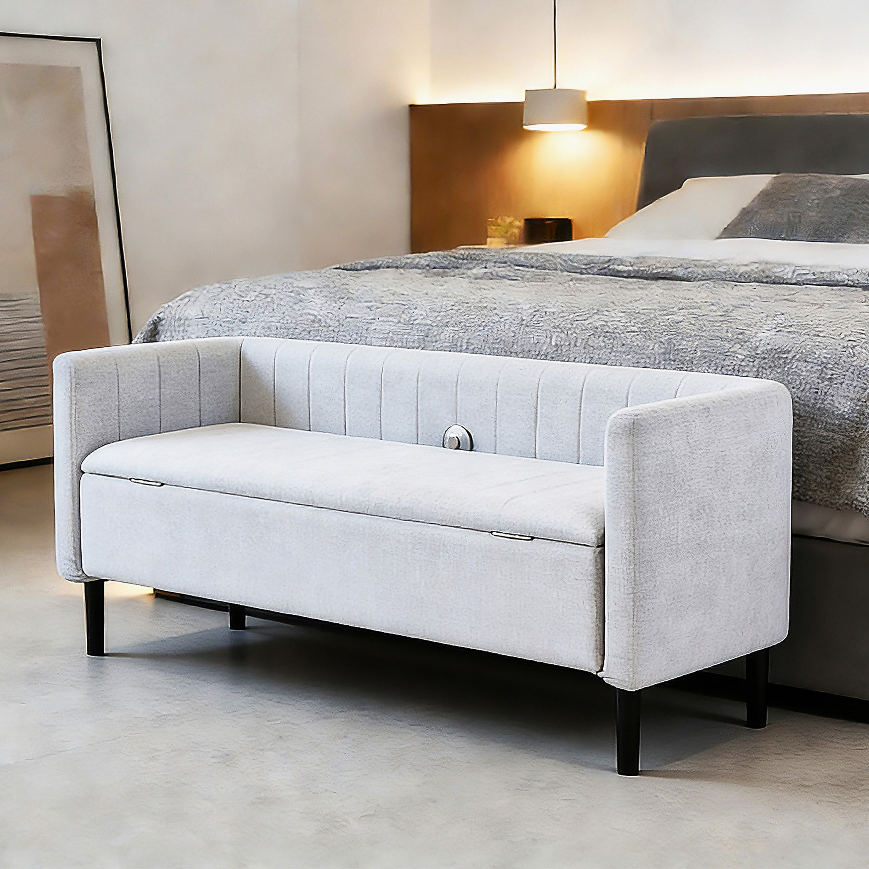 Elvia Cambridge Bed Bench with Storage-hbxfurniture-sofasandarmchairs-benches-image-1