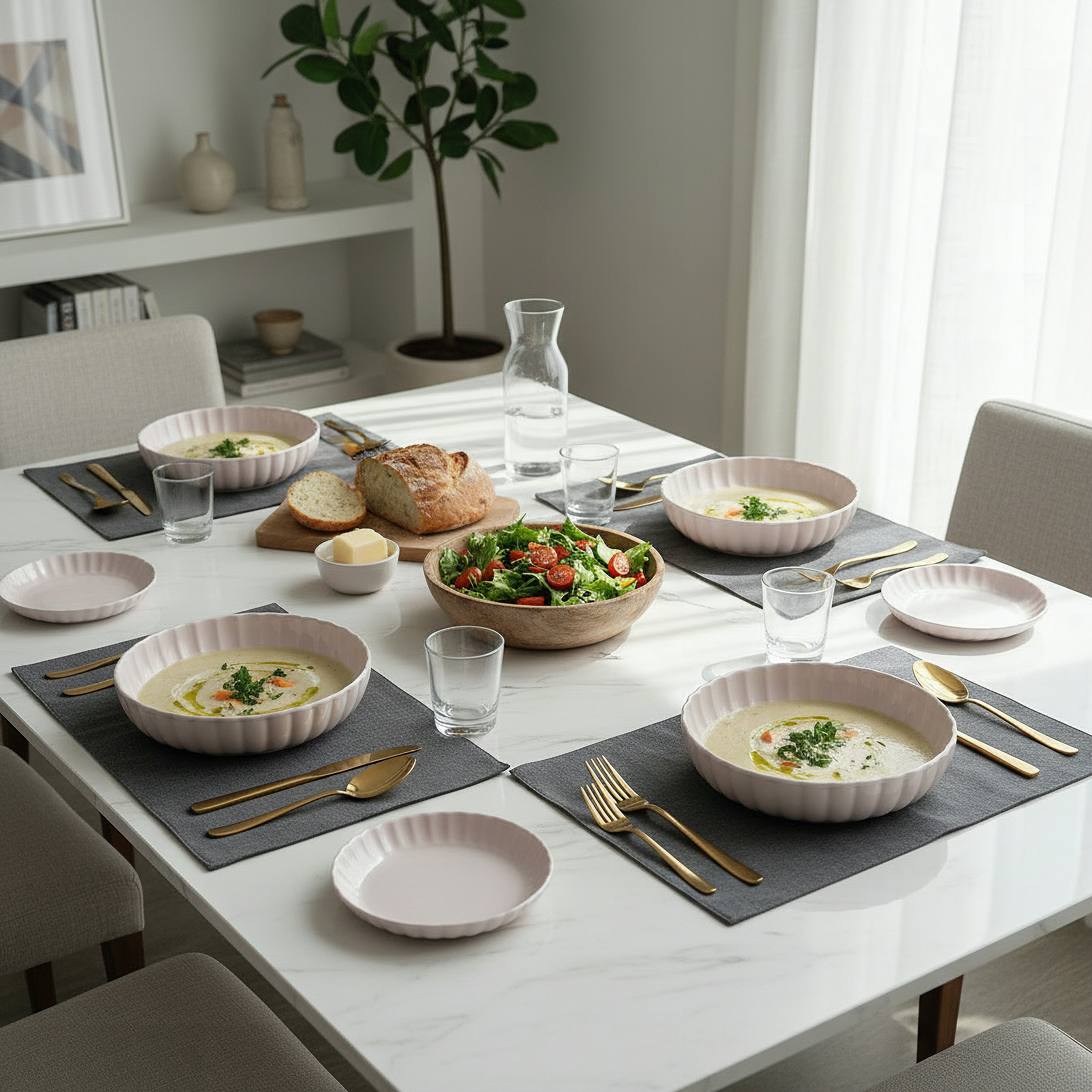 Siam Scallop Soup Plate - 21.5 cm-hbxdecorandfurnishings-tabletop-crockery-image-4