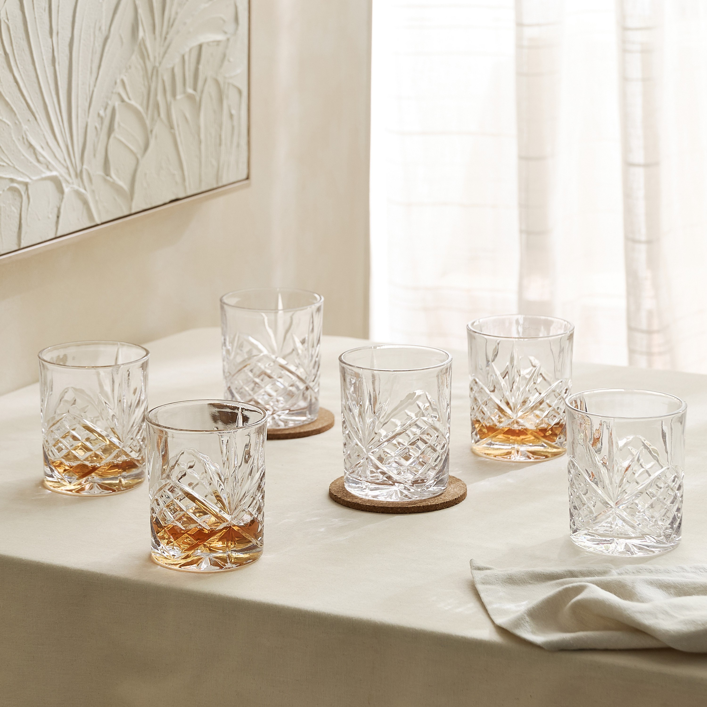 طقم أكواب زجاجية 6 قطع من أرابيا - 330 مل-hbxhomeware-hbxkitchen-image-1