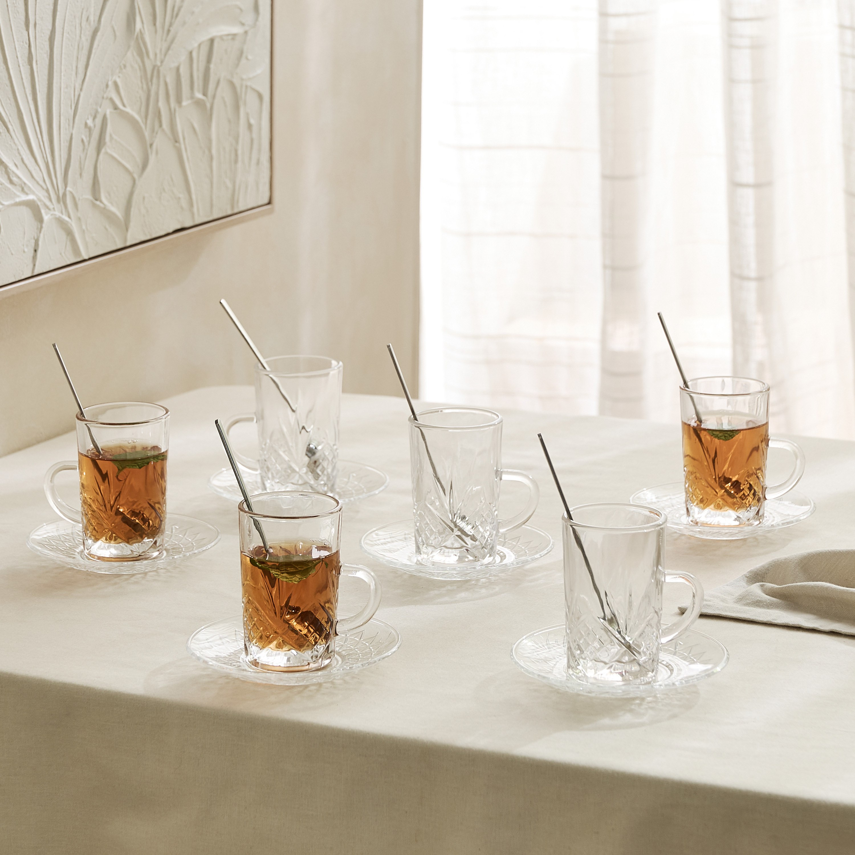 طقم إستيكان مع ملاعق 18 قطعة من سوهو - 125 مل-hbxhomeware-diningandtabletop-coffeeandteasets-image-1