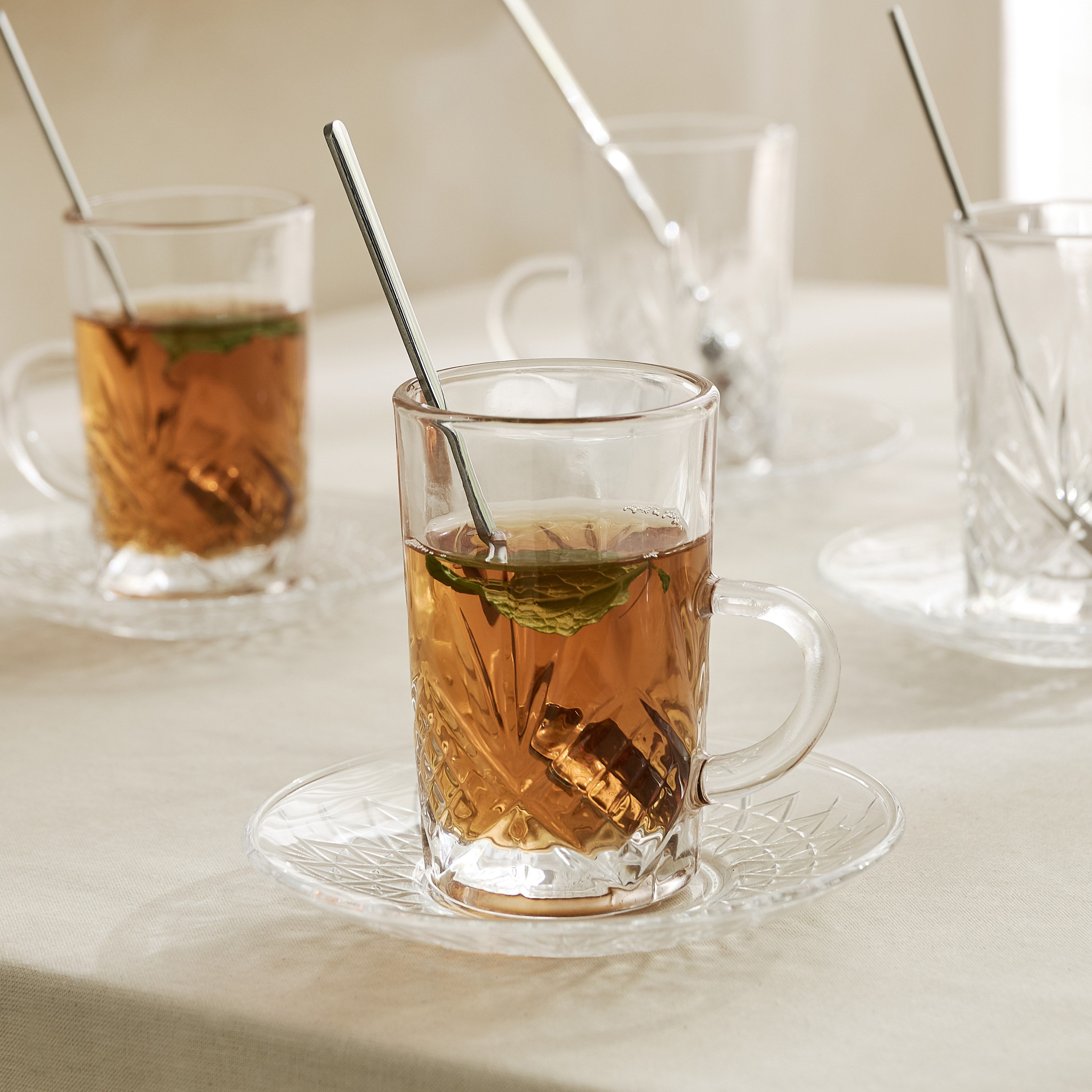 طقم إستيكان مع ملاعق 18 قطعة من سوهو - 125 مل-hbxhomeware-diningandtabletop-coffeeandteasets-image-3