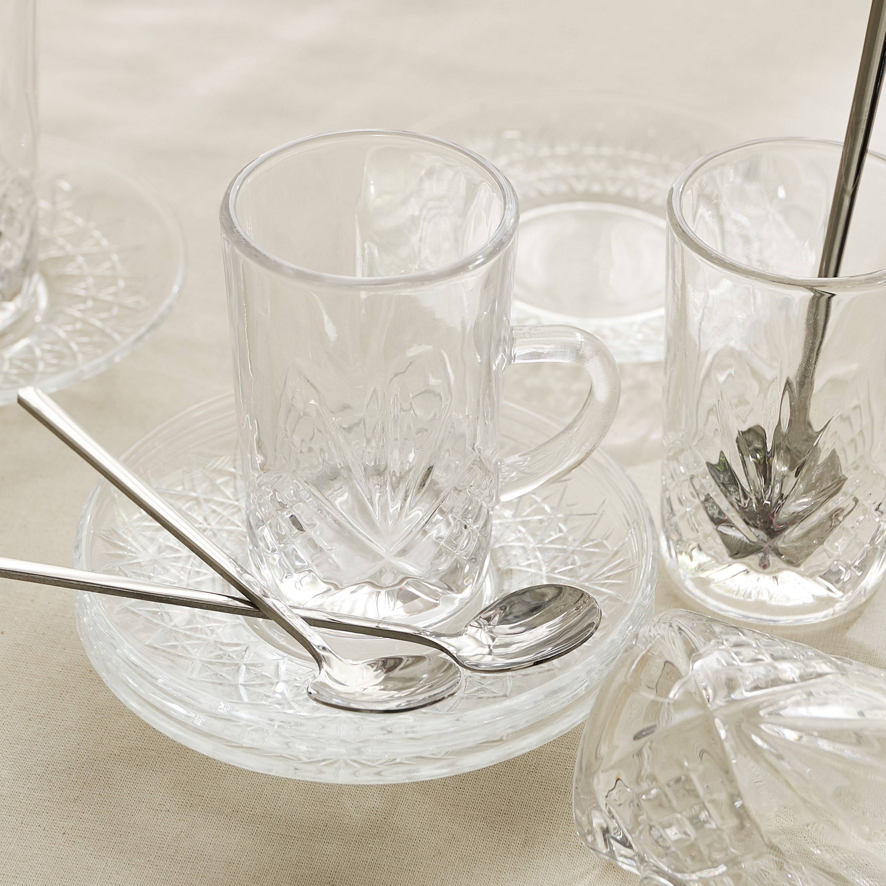 طقم إستيكان مع ملاعق 18 قطعة من سوهو - 125 مل-hbxhomeware-diningandtabletop-coffeeandteasets-image-4