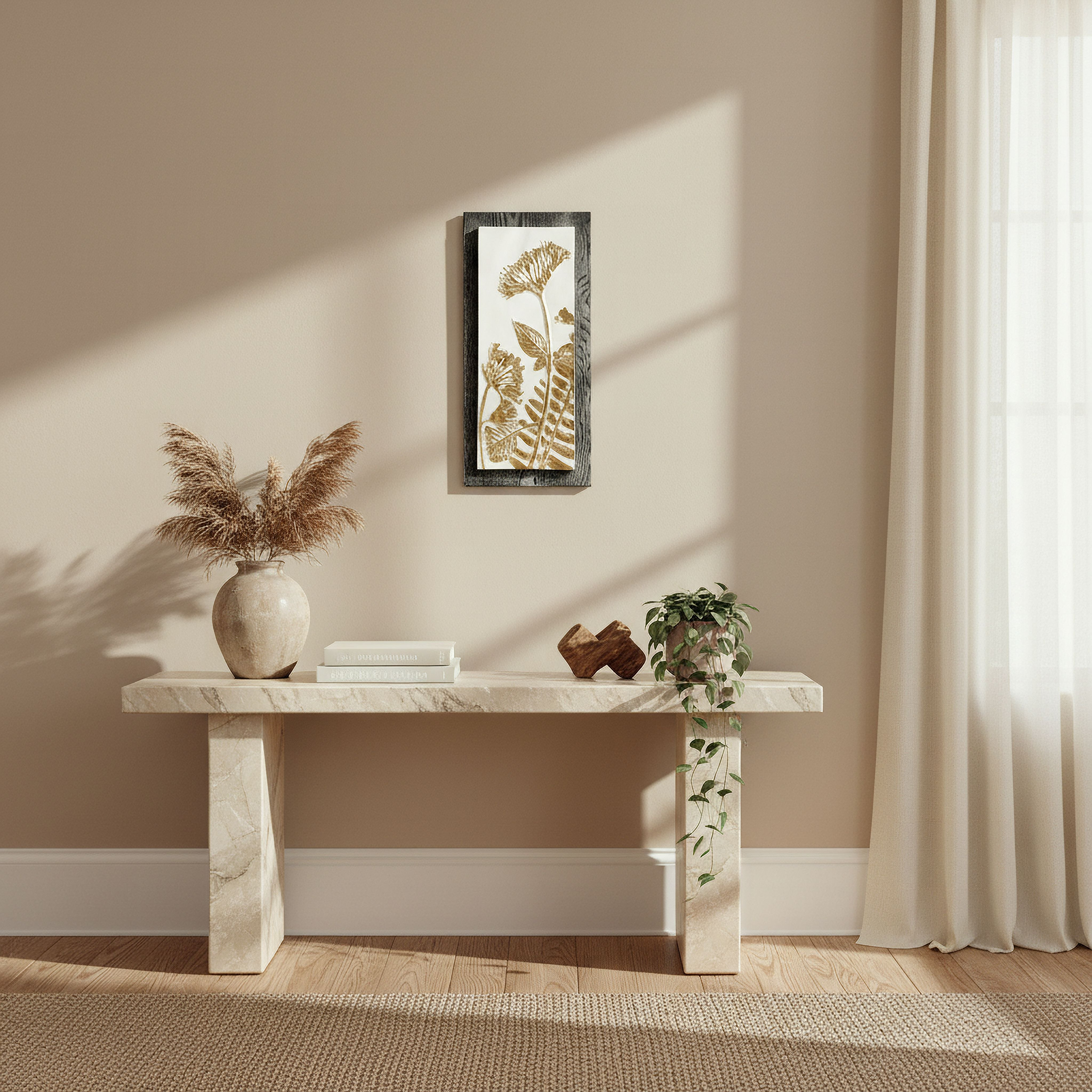 Monochrome Percy Evara Metal Wall Decor - 28x60x2.5 cm-hbxdiningroom-walldecor-wallart-image-4