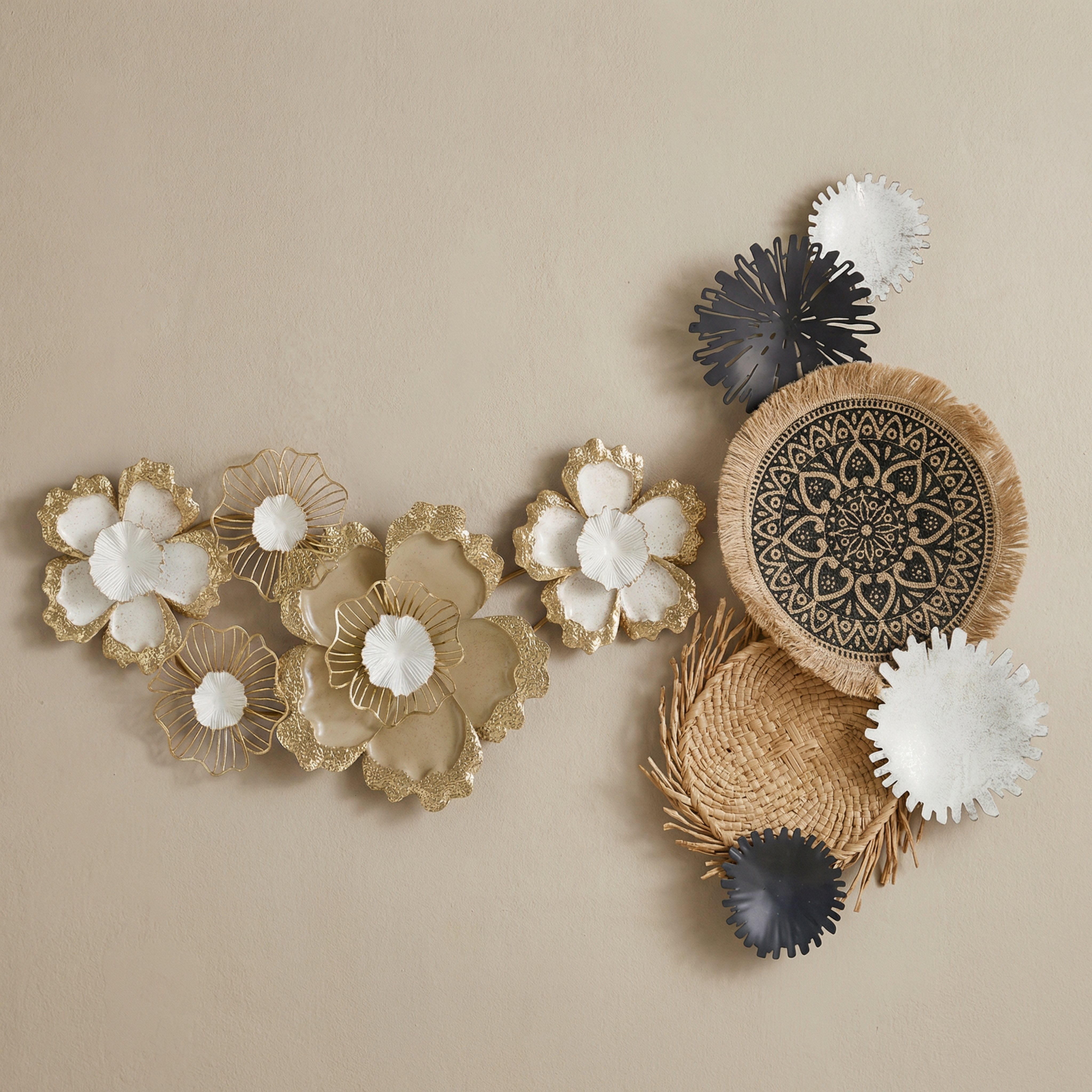 Umber Percy Evara Paper and Metal Wall Decor - 89x45x8 cm-hbxdiningroom-walldecor-wallart-image-4