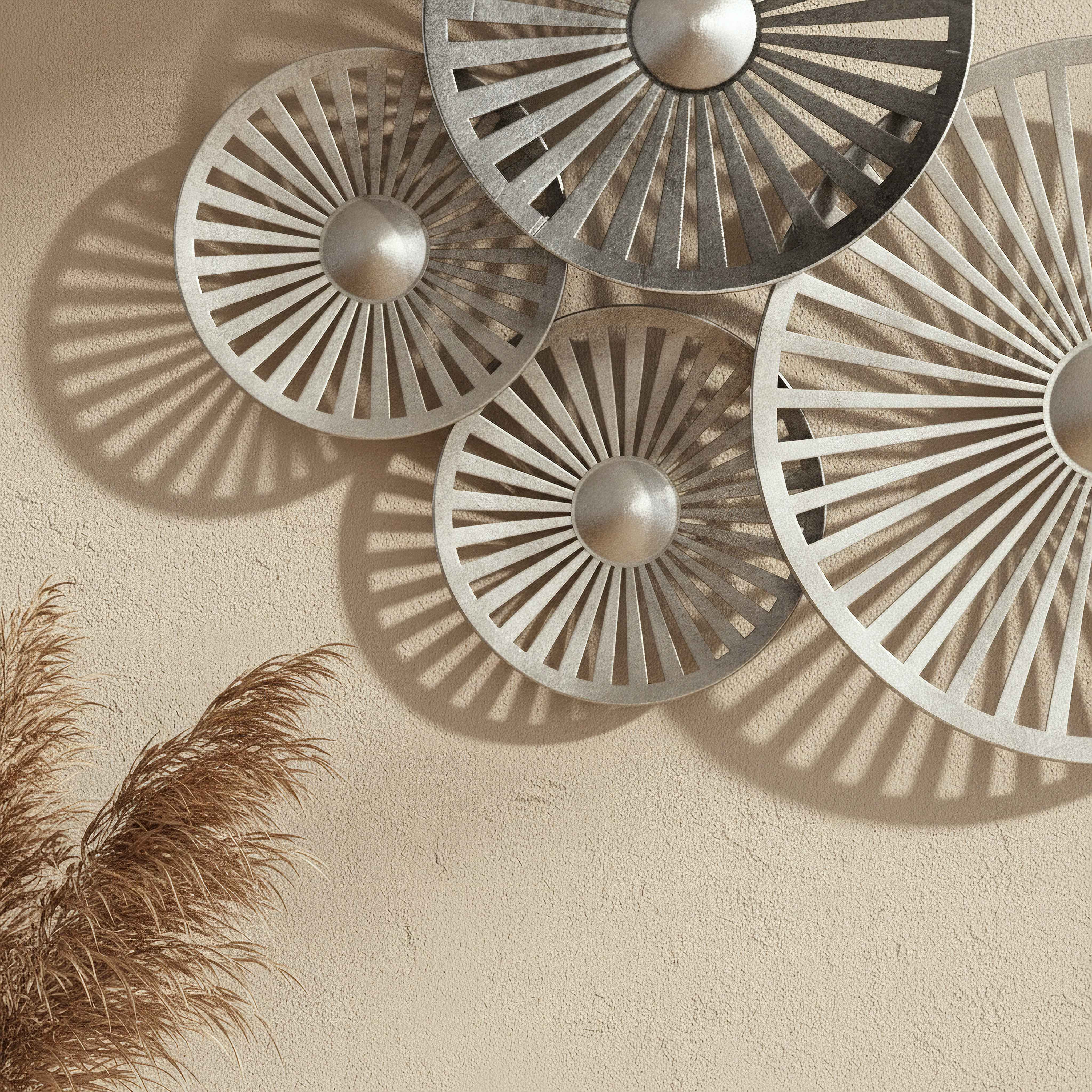 Monochrome Percy Evara Metal Wall Decor - 91x50x7 cm-hbxdiningroom-walldecor-wallart-image-3