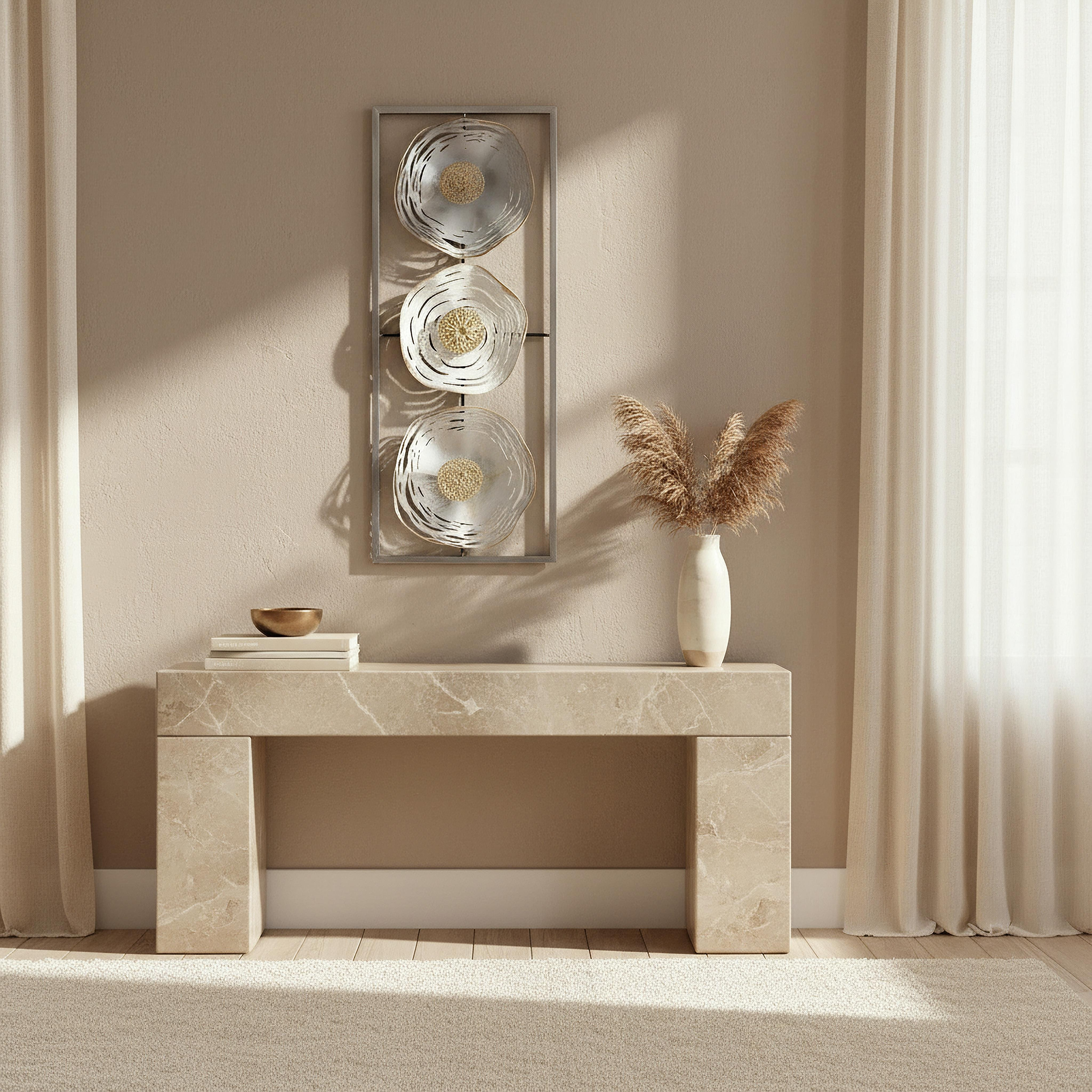 زينة حائط معدنية بيرسي إيفارا من مونوكروم - 25x61x47 سم-hbxdiningroom-walldecor-wallart-image-3