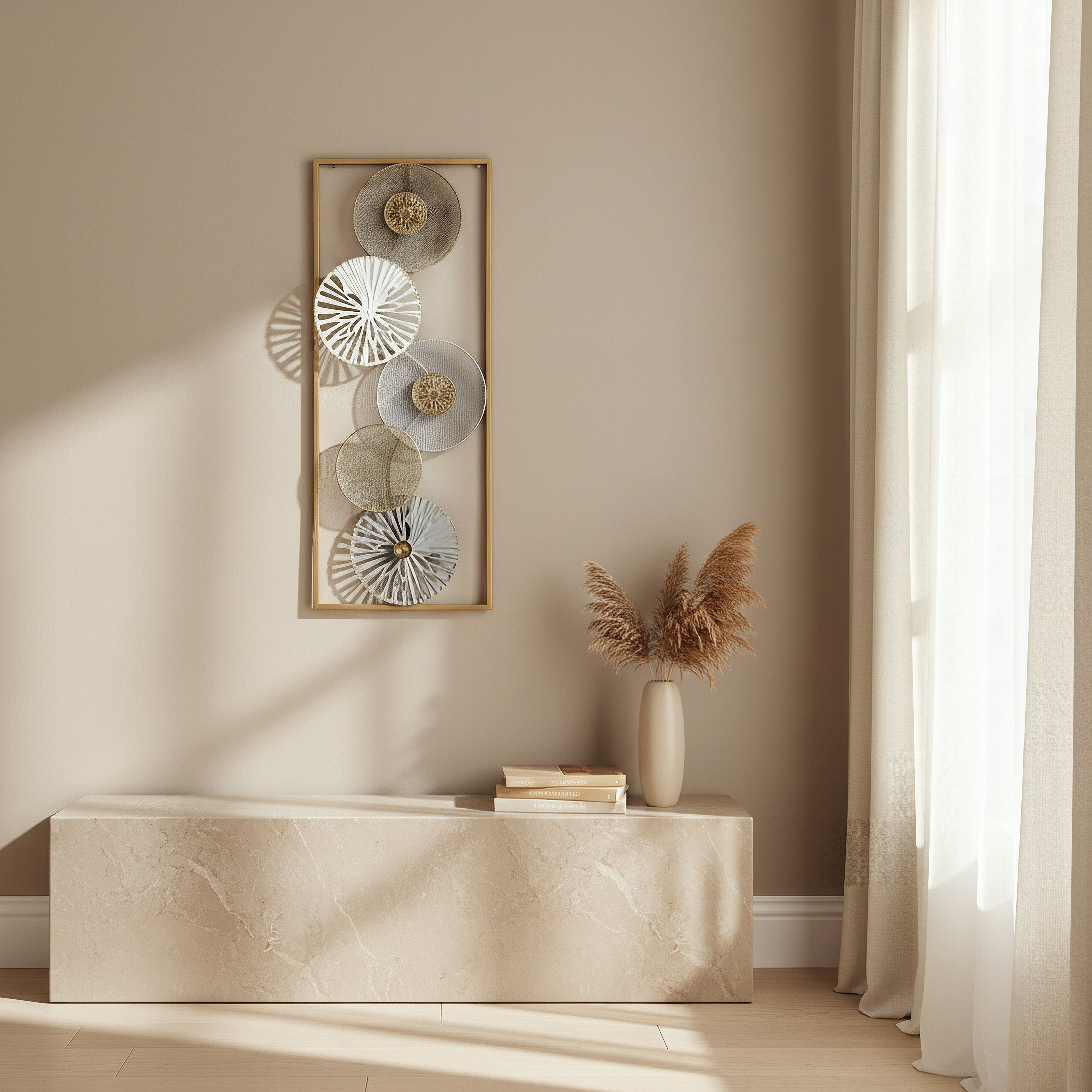 زينة حائط معدنية بيرسي إيفارا من مونوكروم - 25x61x47 سم-hbxdiningroom-walldecor-wallart-image-4