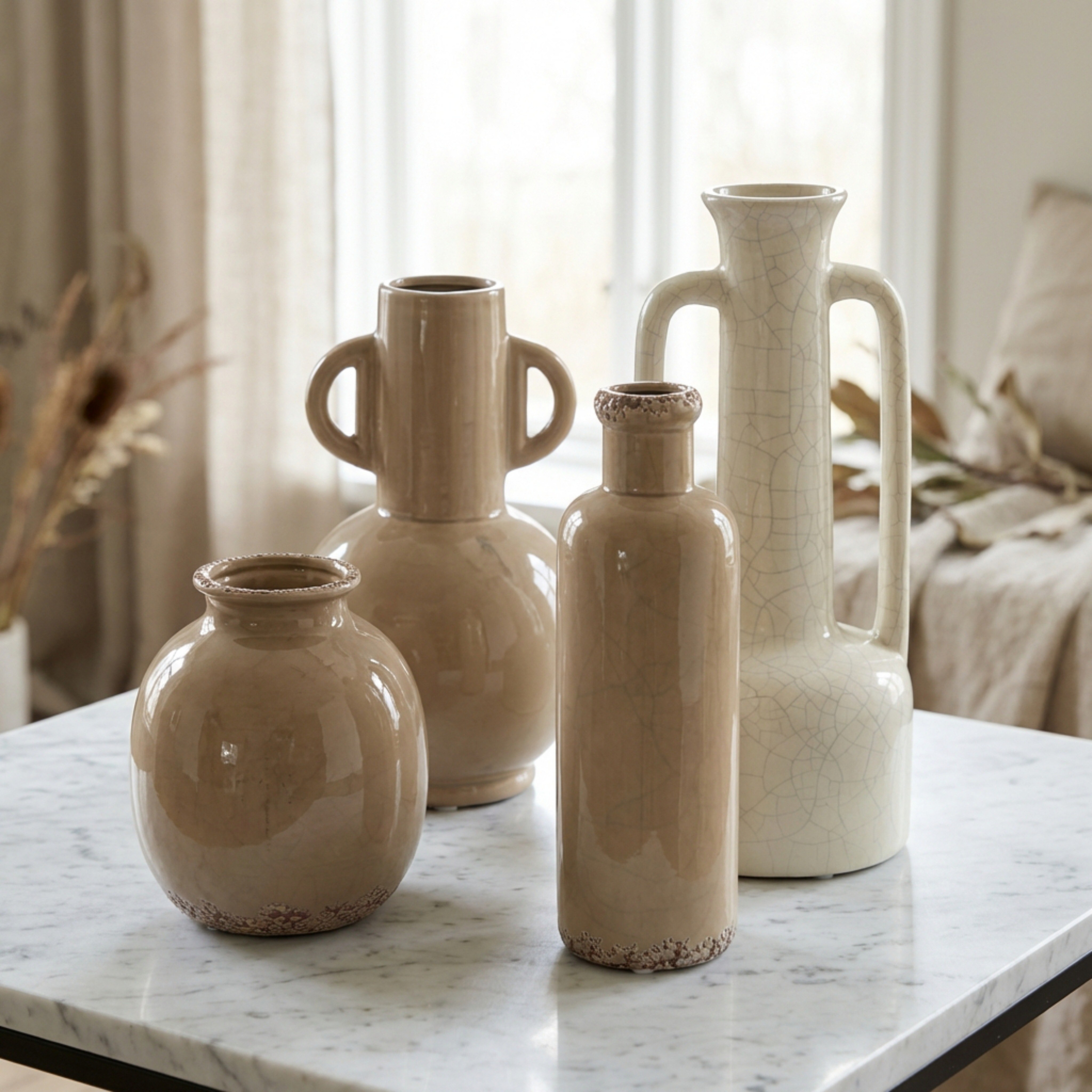 Monochrome Sinatra Antique Crackle Vase - 14.5x14.5x33.5 cm-hbxbedroom-decorandaccessories-vases-image-5