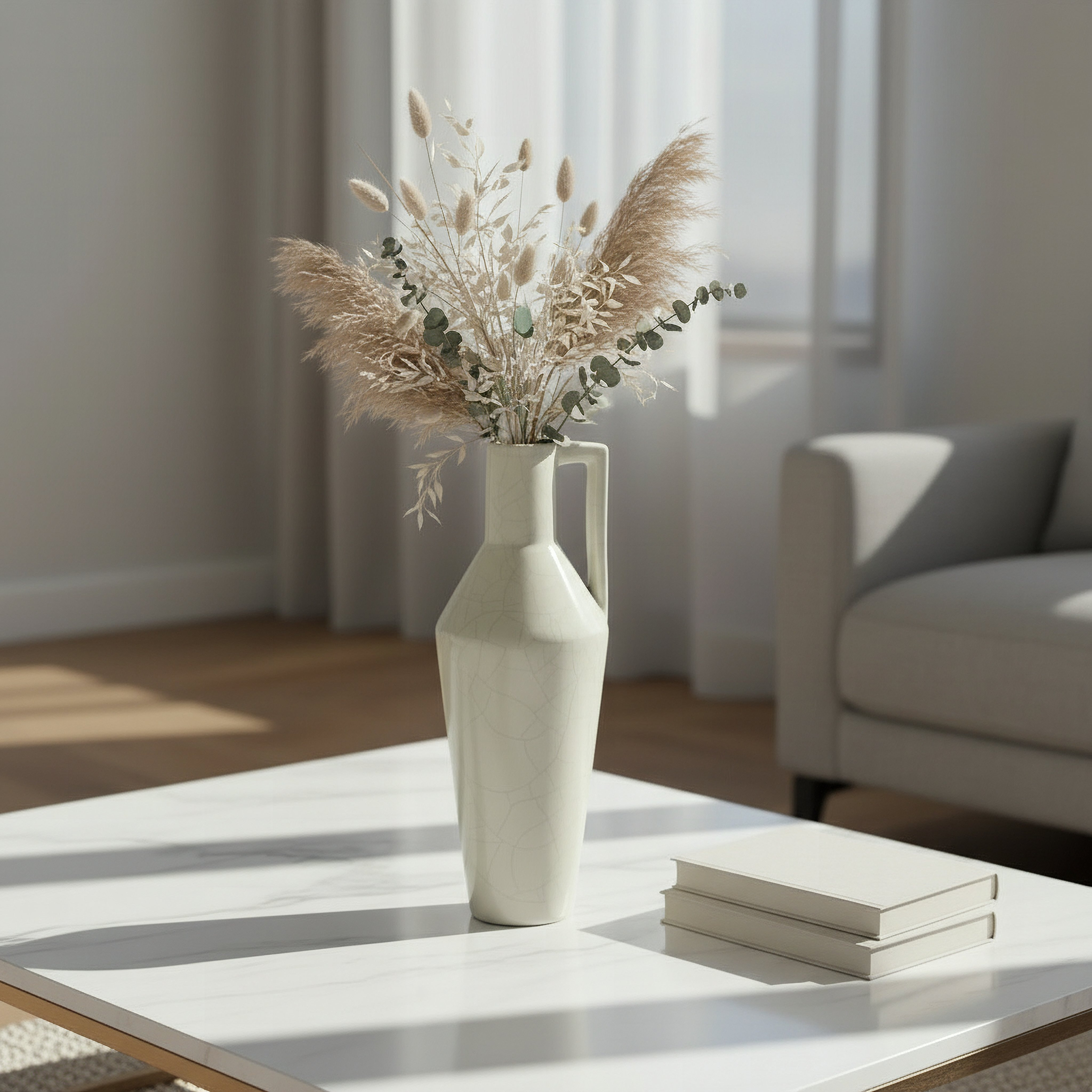 Monochrome Sinatra Antique Crackle Vase - 12.2x12.2x33.9 cm-hbxbedroom-decorandaccessories-vases-image-3