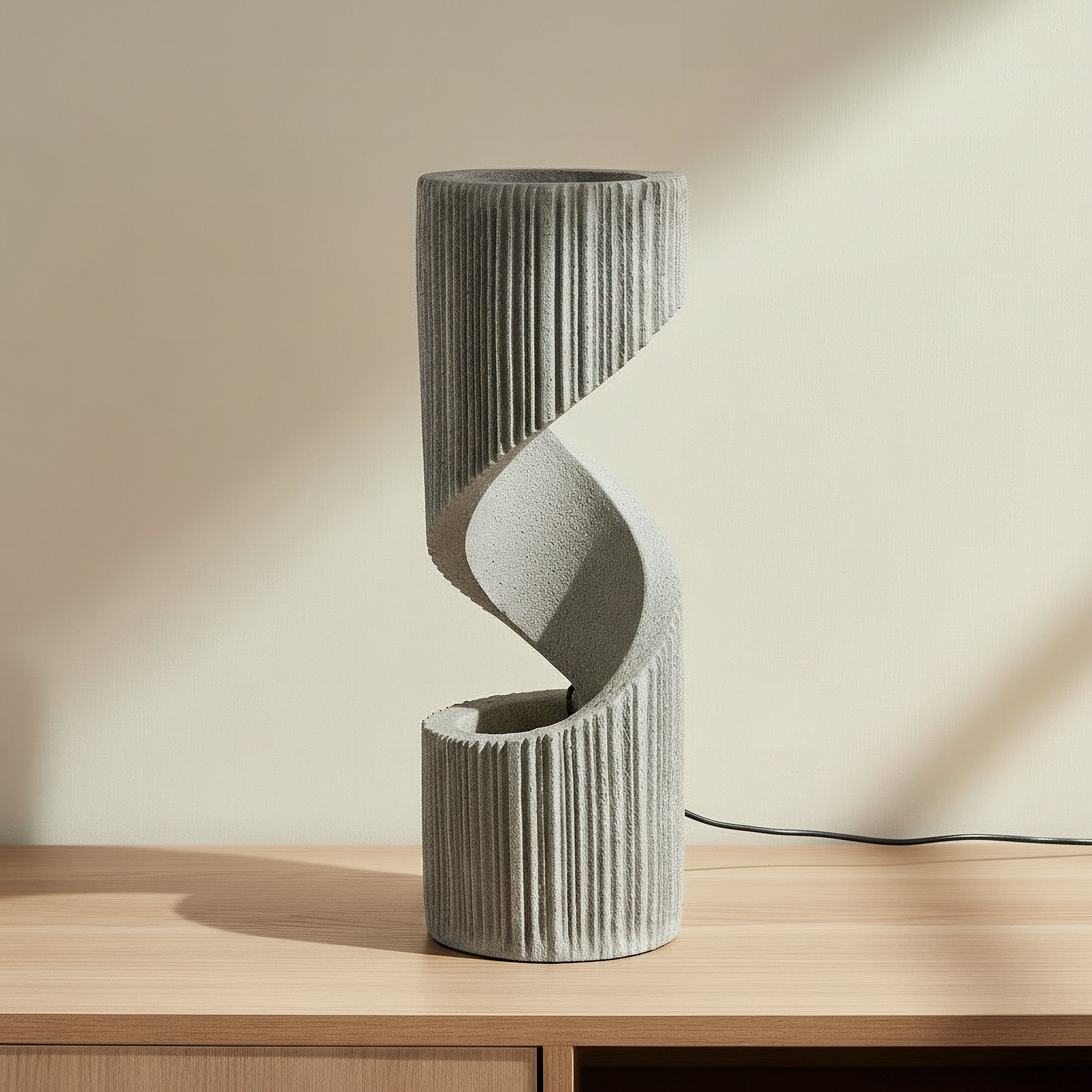 Vera-Adele Outdoor Abstract Fountain with LED - 27x27x76 cm-hbxhomeware-gardenandoutdoor-outdoorfountain-image-2