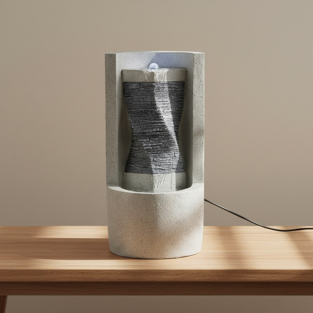 Vera Adele LED Outdoor Abstract Fountain - 34x34x66 cm-hbxhomeware-gardenandoutdoor-outdoorfountain-image-1