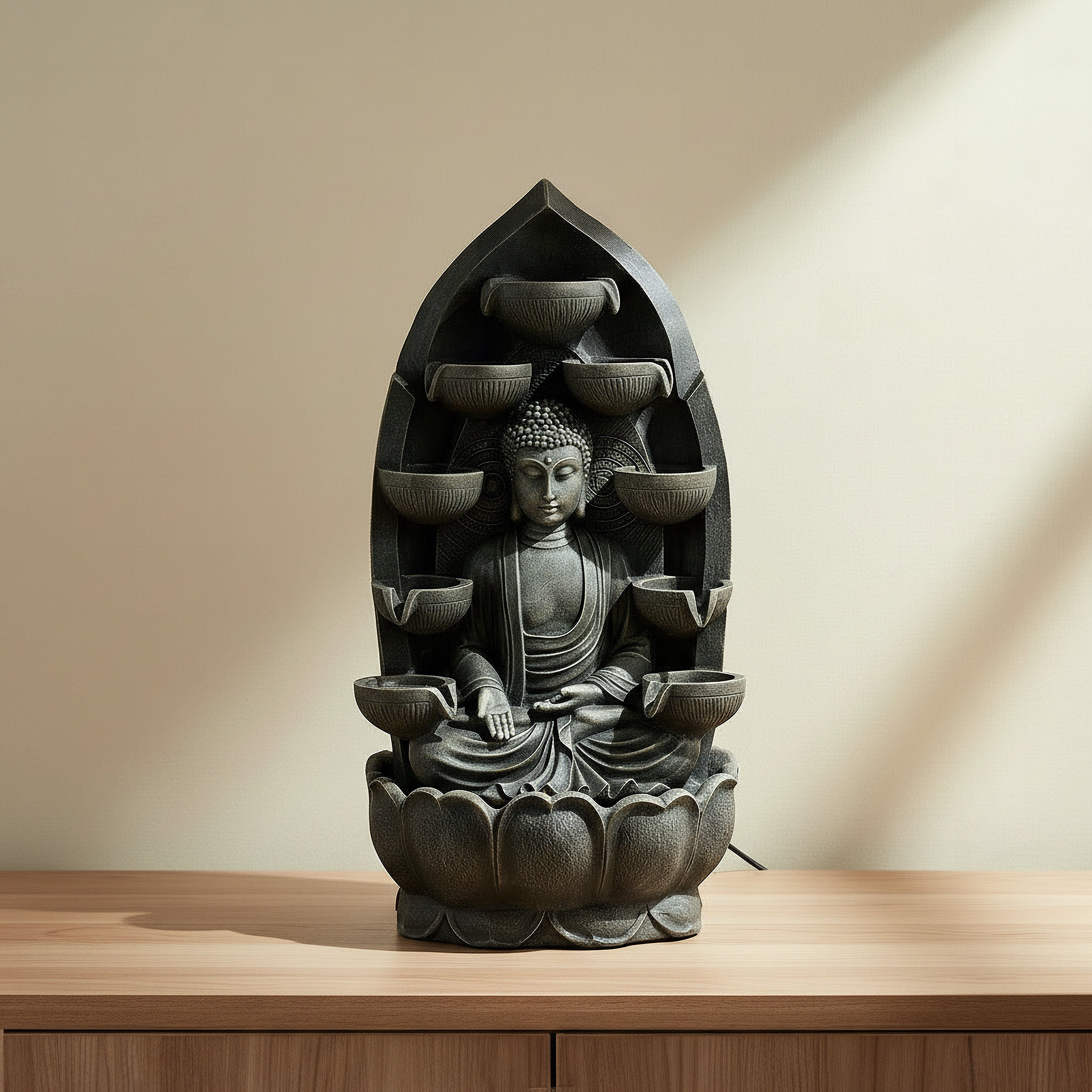 Vera Divine Buddha LED Outdoor Fountain- 39x30x75 cm-hbxhomeware-gardenandoutdoor-outdoorfountain-image-2