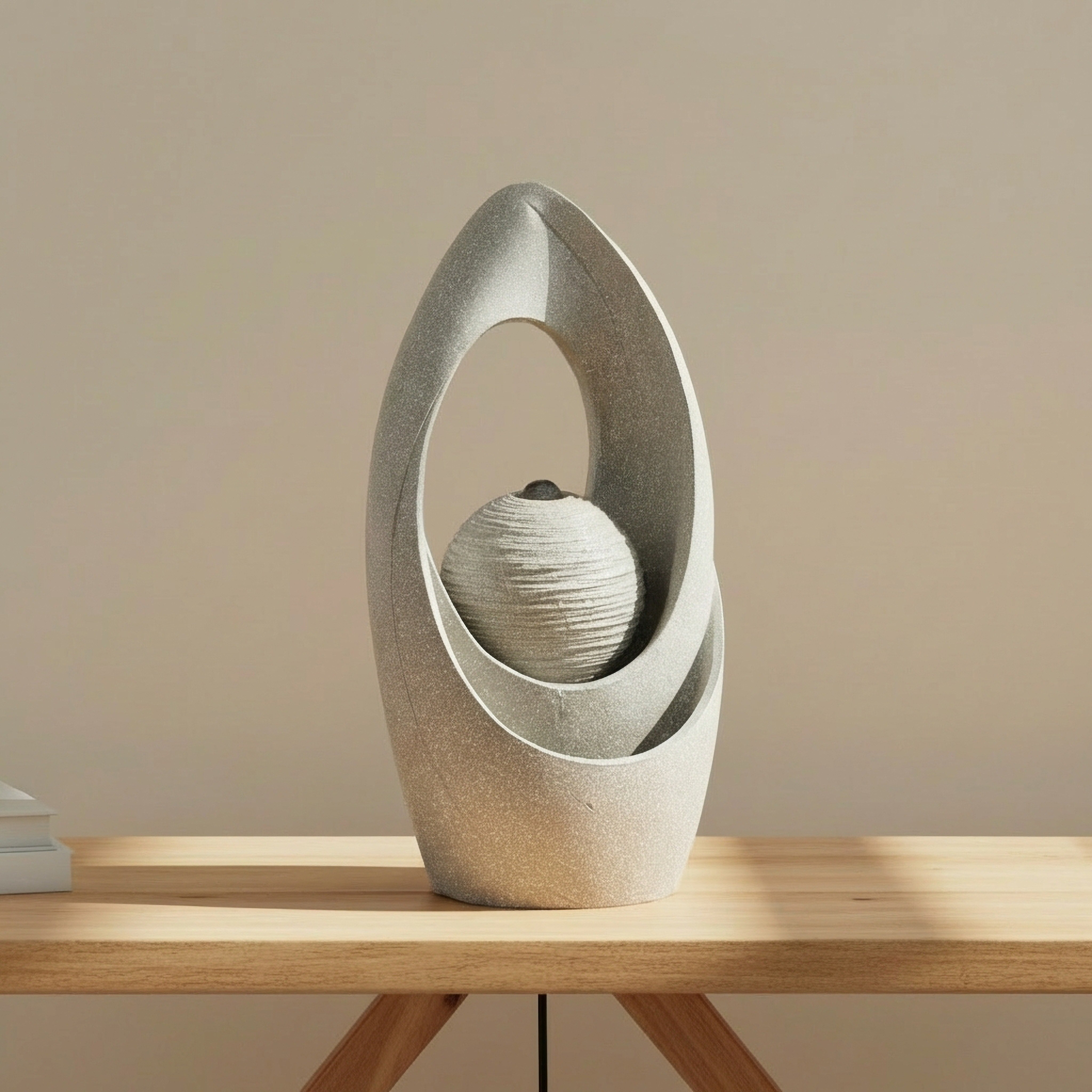 Vera Adele LED Outdoor Abstract Fountain - 25x21x49 cm-hbxhomeware-gardenandoutdoor-outdoorfountain-image-2