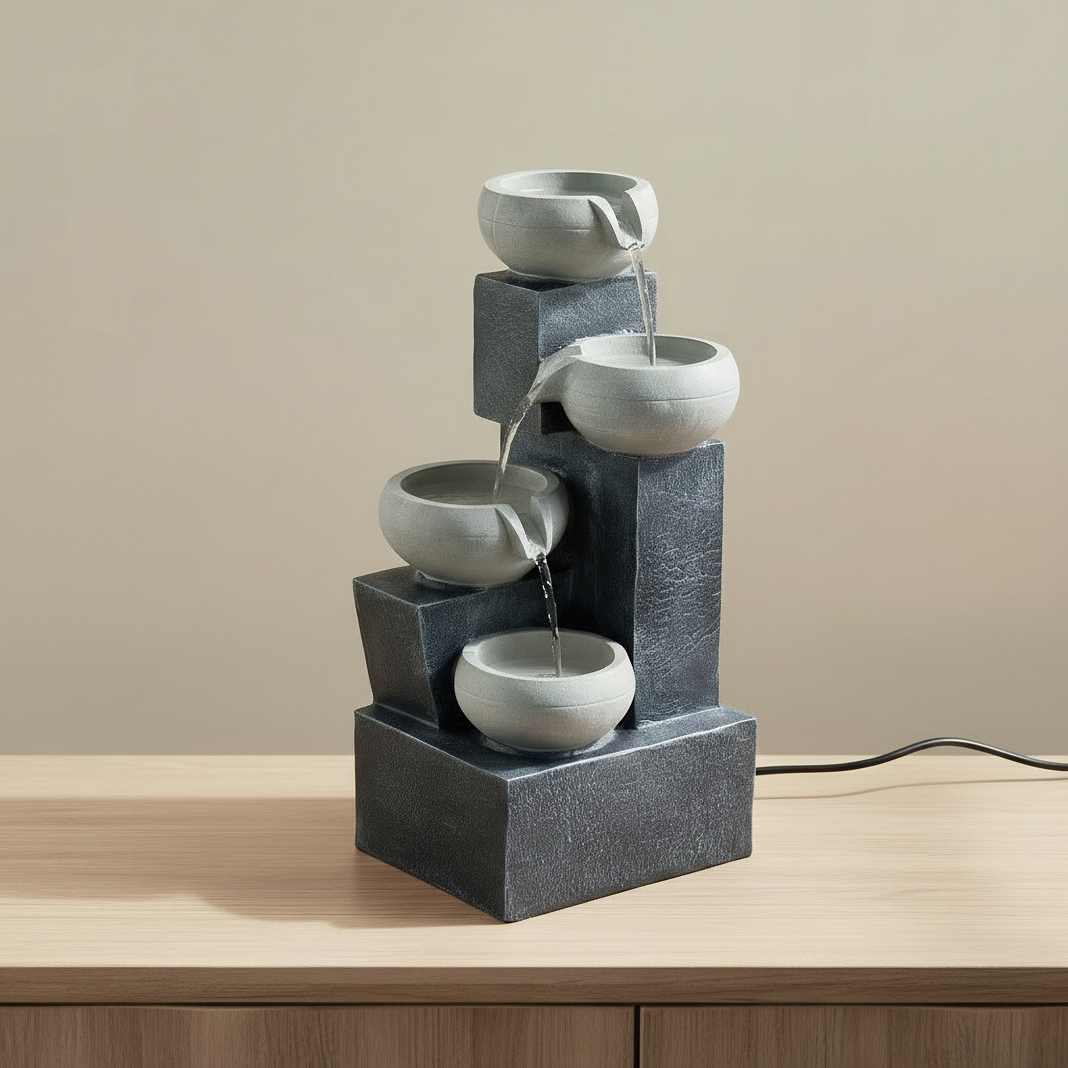 Vera-Adele Outdoor Pot Fountain with LED - 24x22.5x48.5 cm-hbxhomeware-gardenandoutdoor-outdoorfountain-image-2