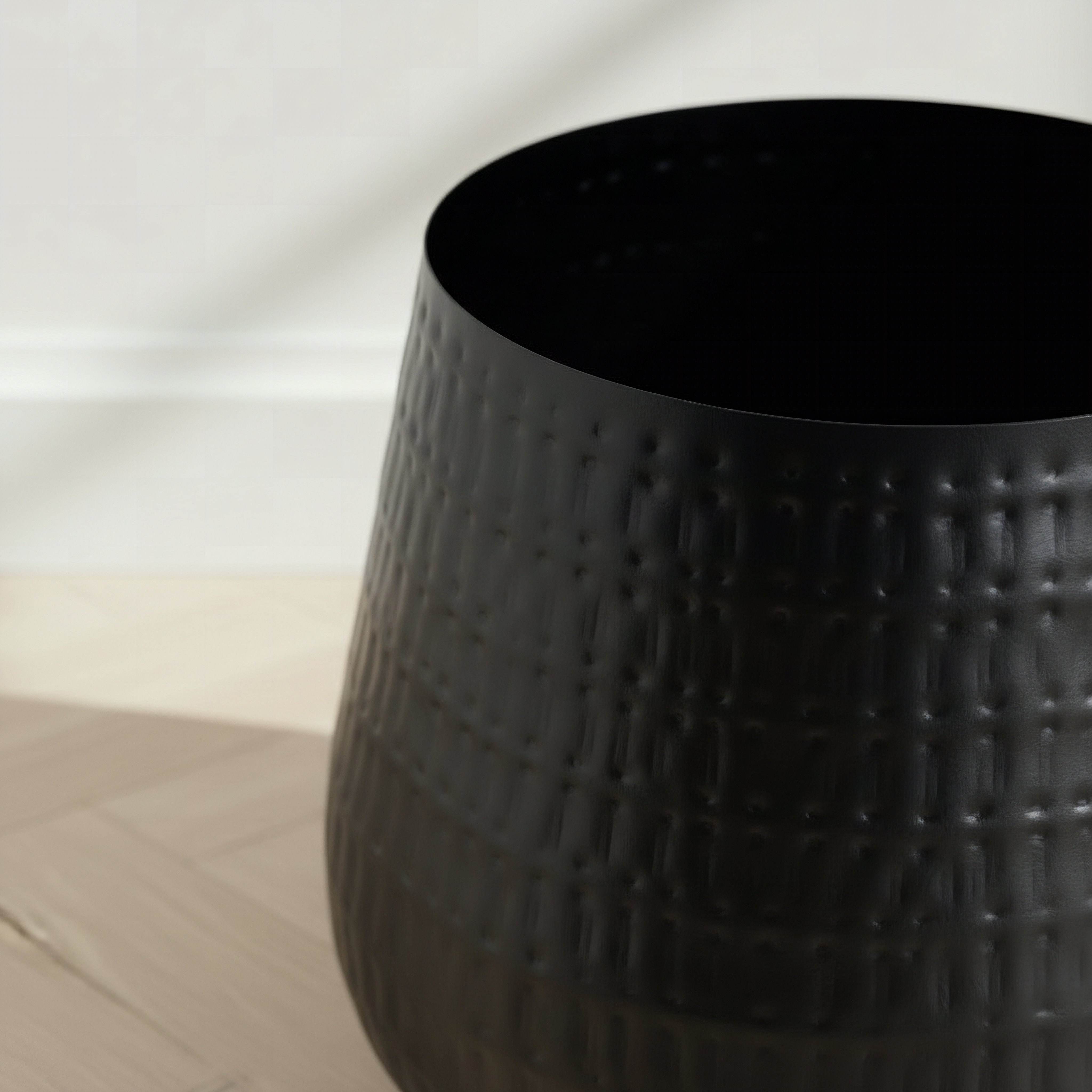 Monochrome Avya Metal Textured Planter - 25x25x21.5 cm-hbxlivingroom-decorandaccessories-plantersandurns-image-3