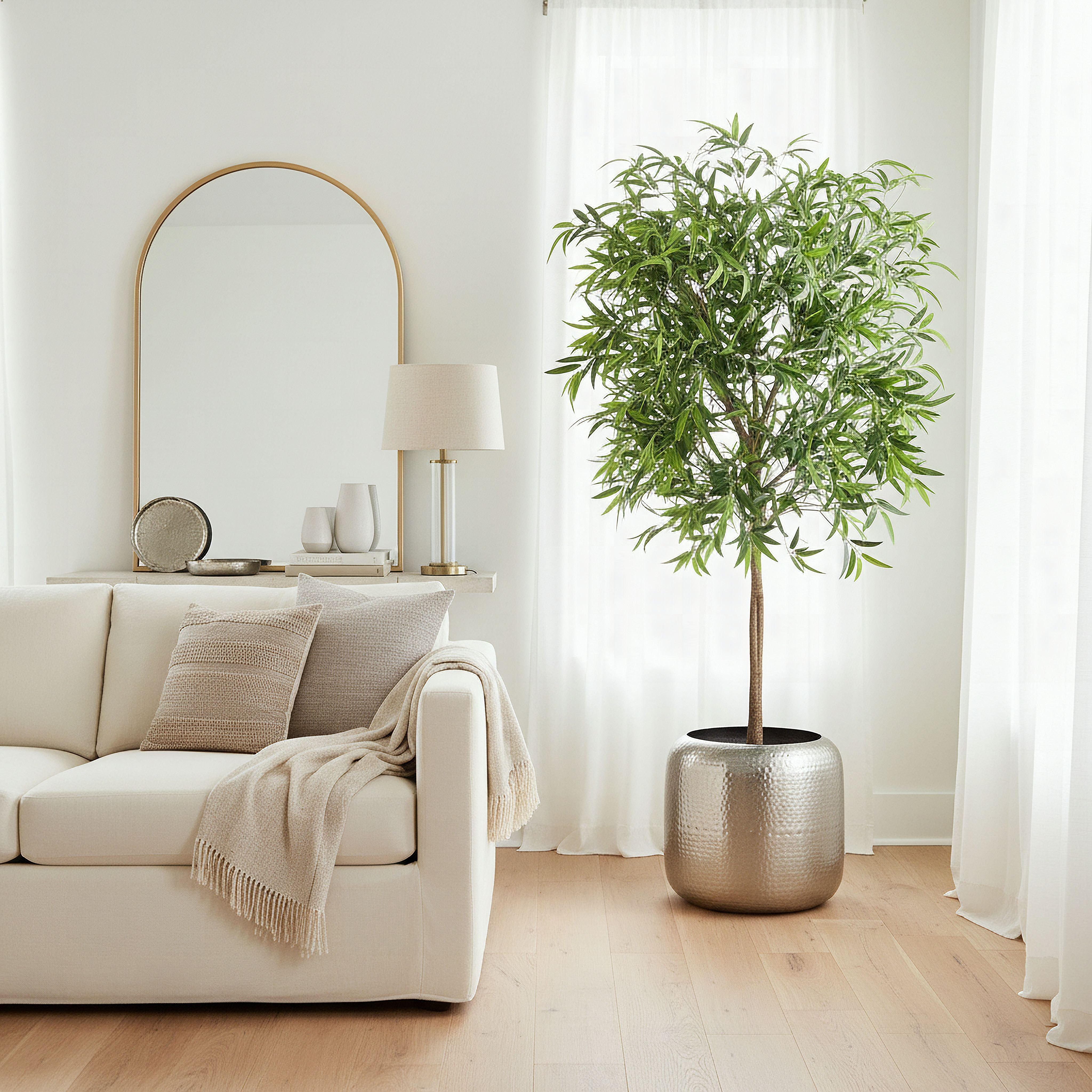 إناء زرع معدن مطروق أفيا من أوروم - 32x32x28.5  سم-hbxlivingroom-decorandaccessories-plantersandurns-image-4
