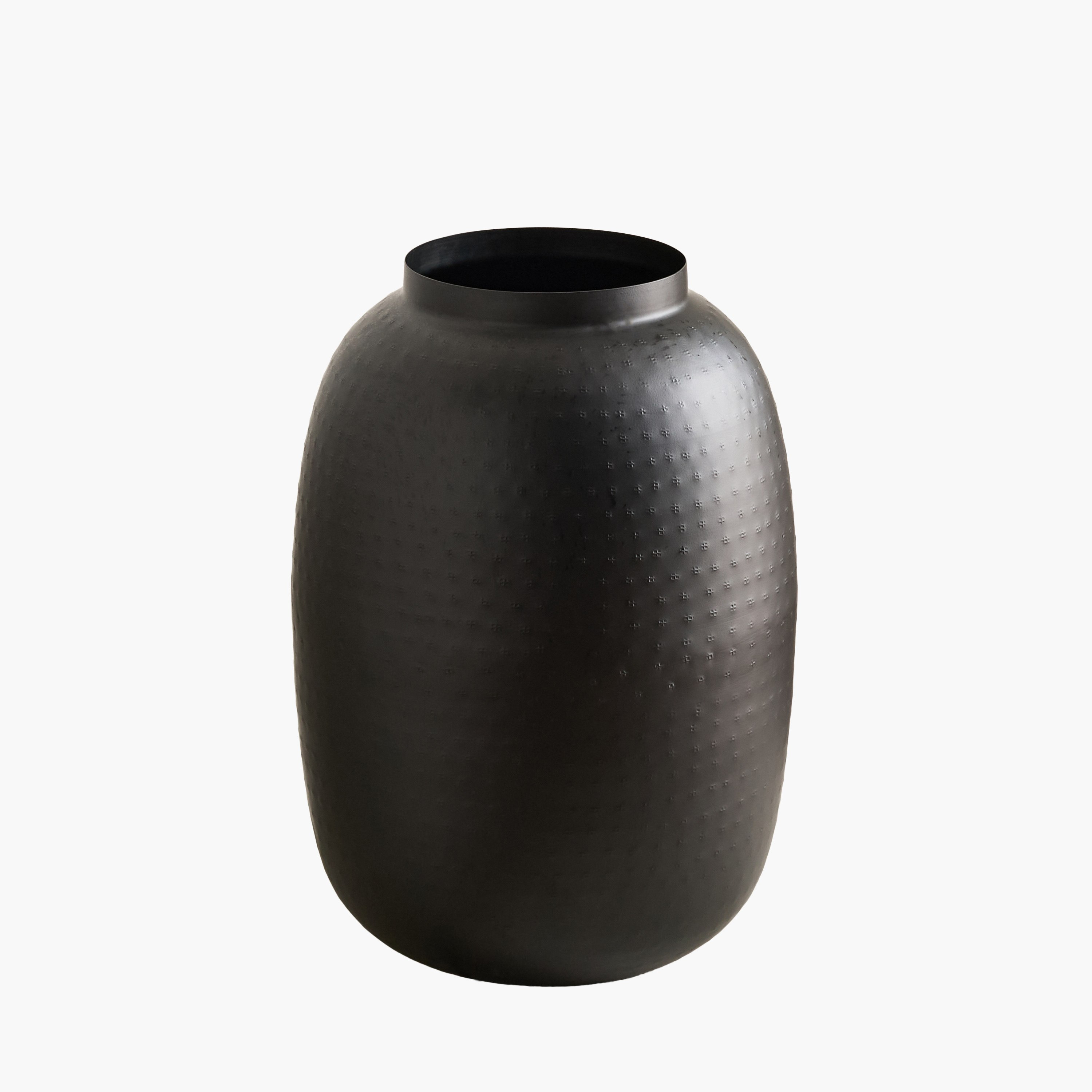 Monochrome Avya Metal Hammered Floor Planter - 33x33x45 cm-hbxlivingroom-decorandaccessories-plantersandurns-image-9