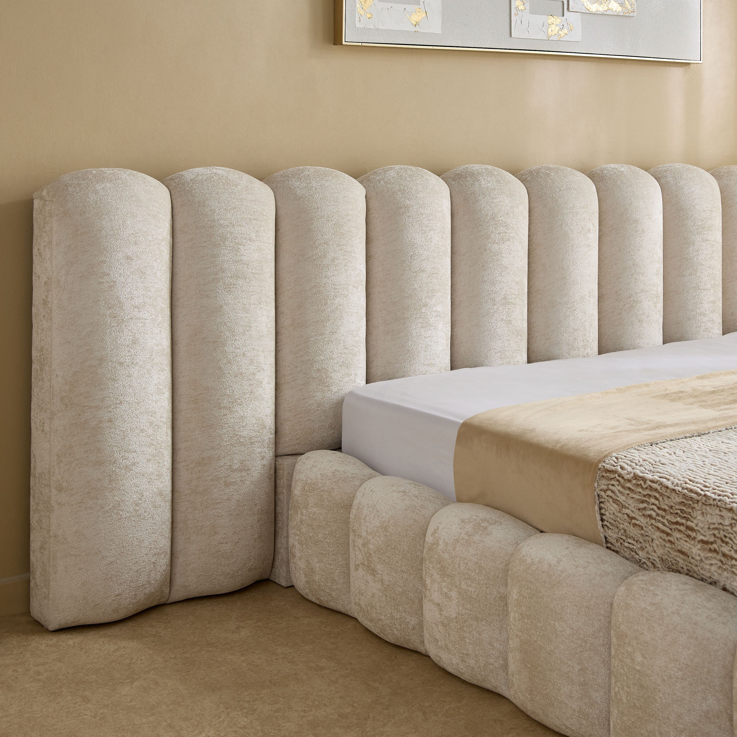 Cloudline Extended Queen Headboard with Hydraulic Base - 160x200 cm-hbxbedroom-bedsandbedsets-beds-queen-image-3