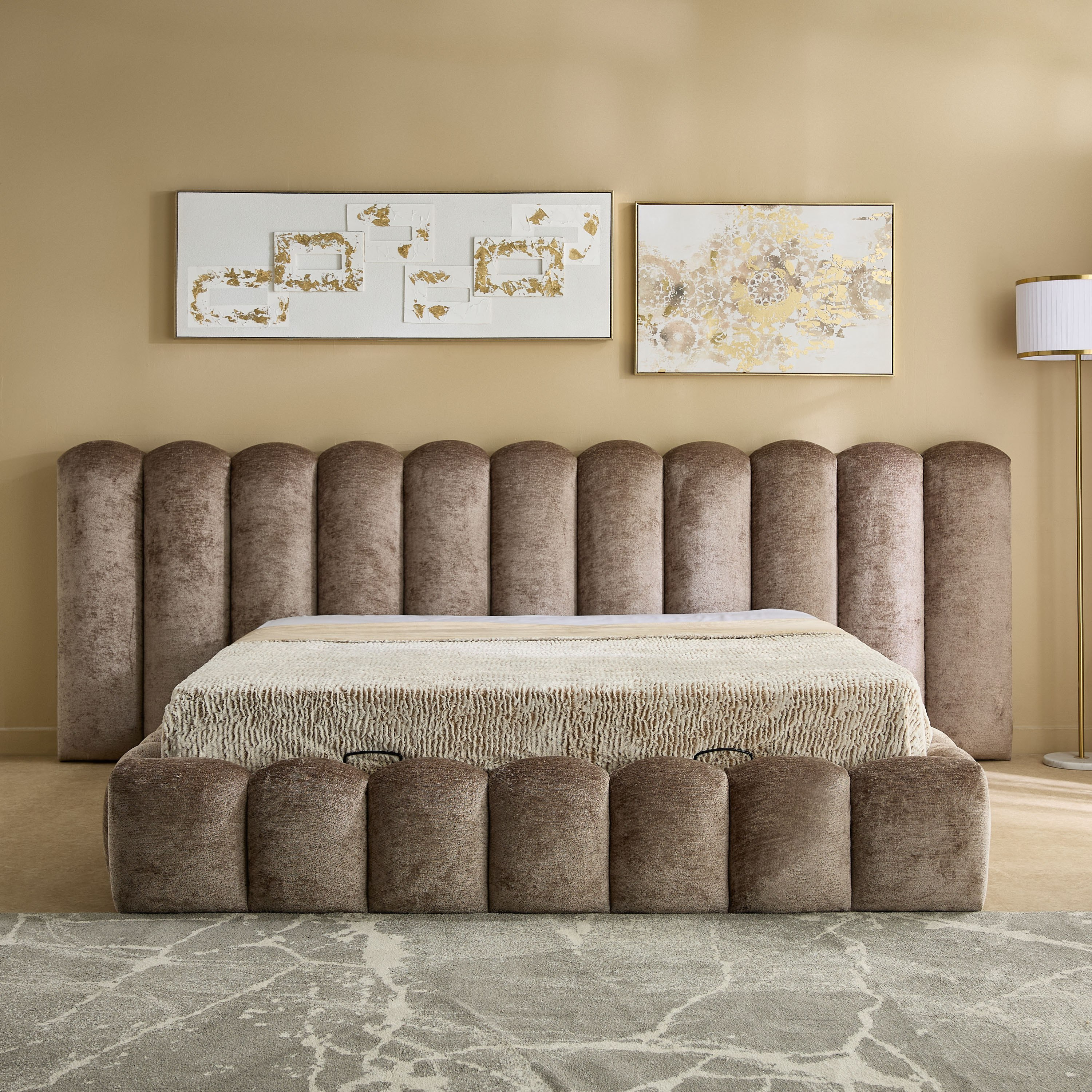Cloudline Extended Queen Headboard with Hydraulic Base - 160x200 cm-hbxbedroom-bedsandbedsets-beds-queen-image-2