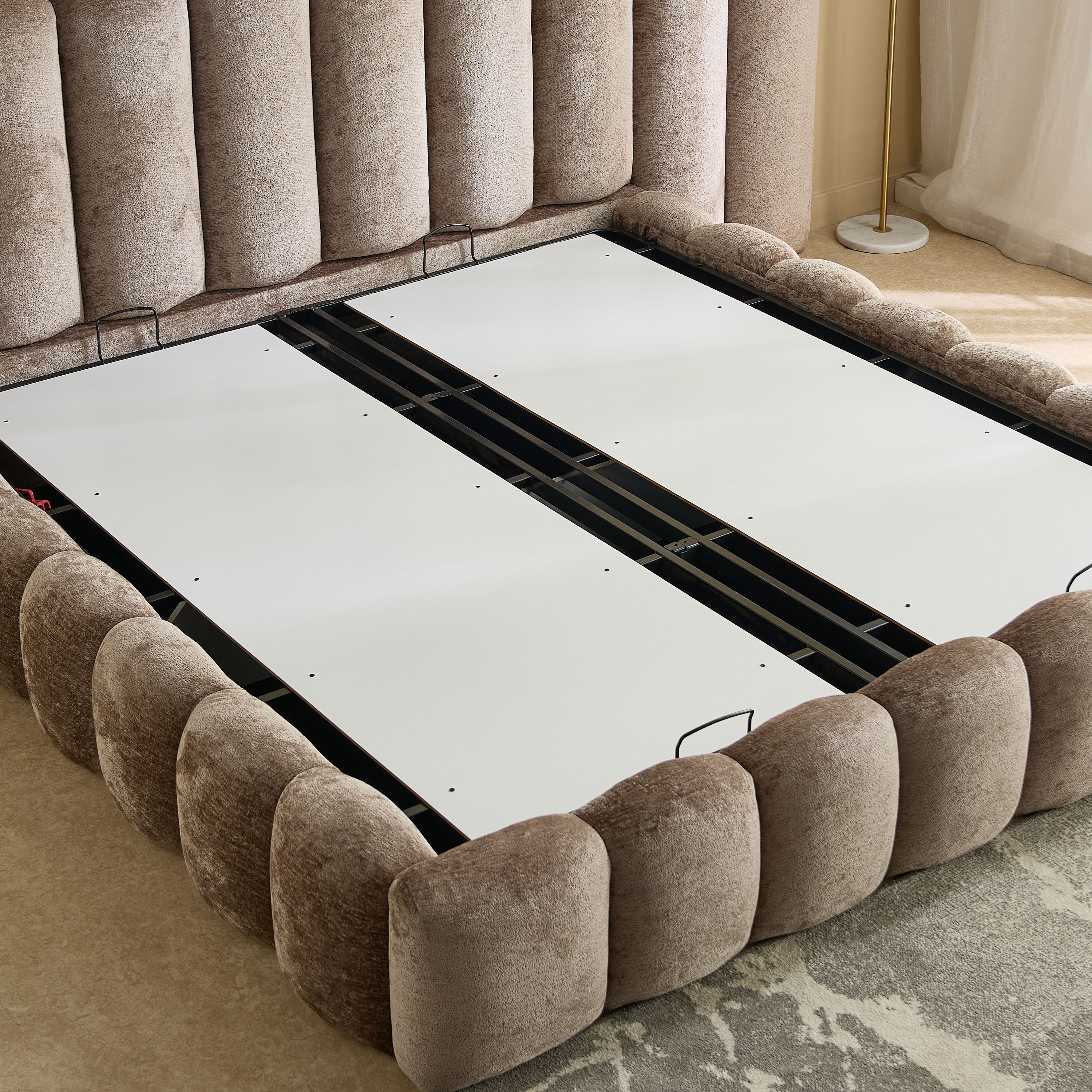 Cloudline Extended Queen Headboard with Hydraulic Base - 160x200 cm-hbxbedroom-bedsandbedsets-beds-queen-image-7
