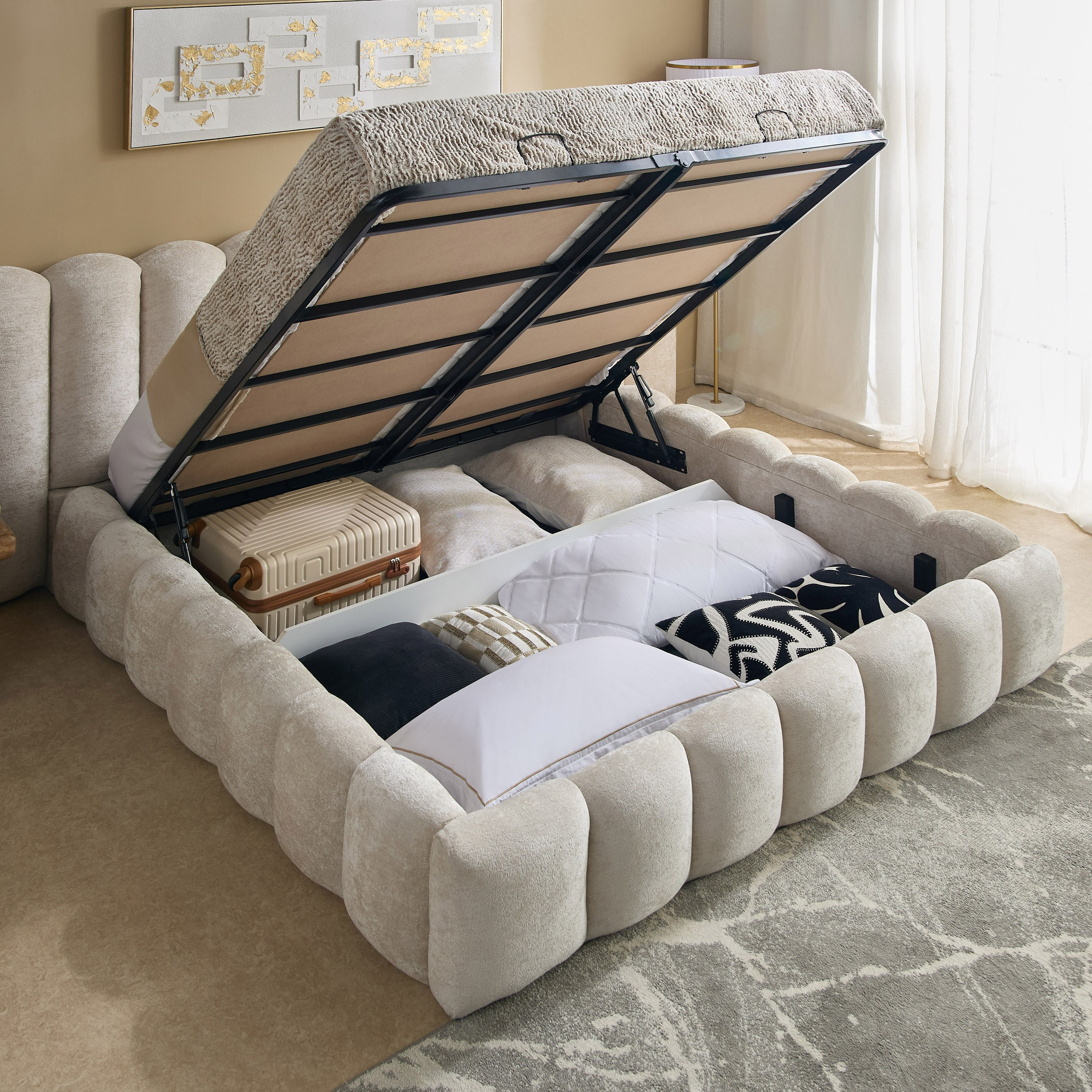 Cloudline Extended King Headboard with Hydraulic Base - 180x200 cm-PROMO_HB_UAE_THRESHOLD_Furniture_020426-image-5