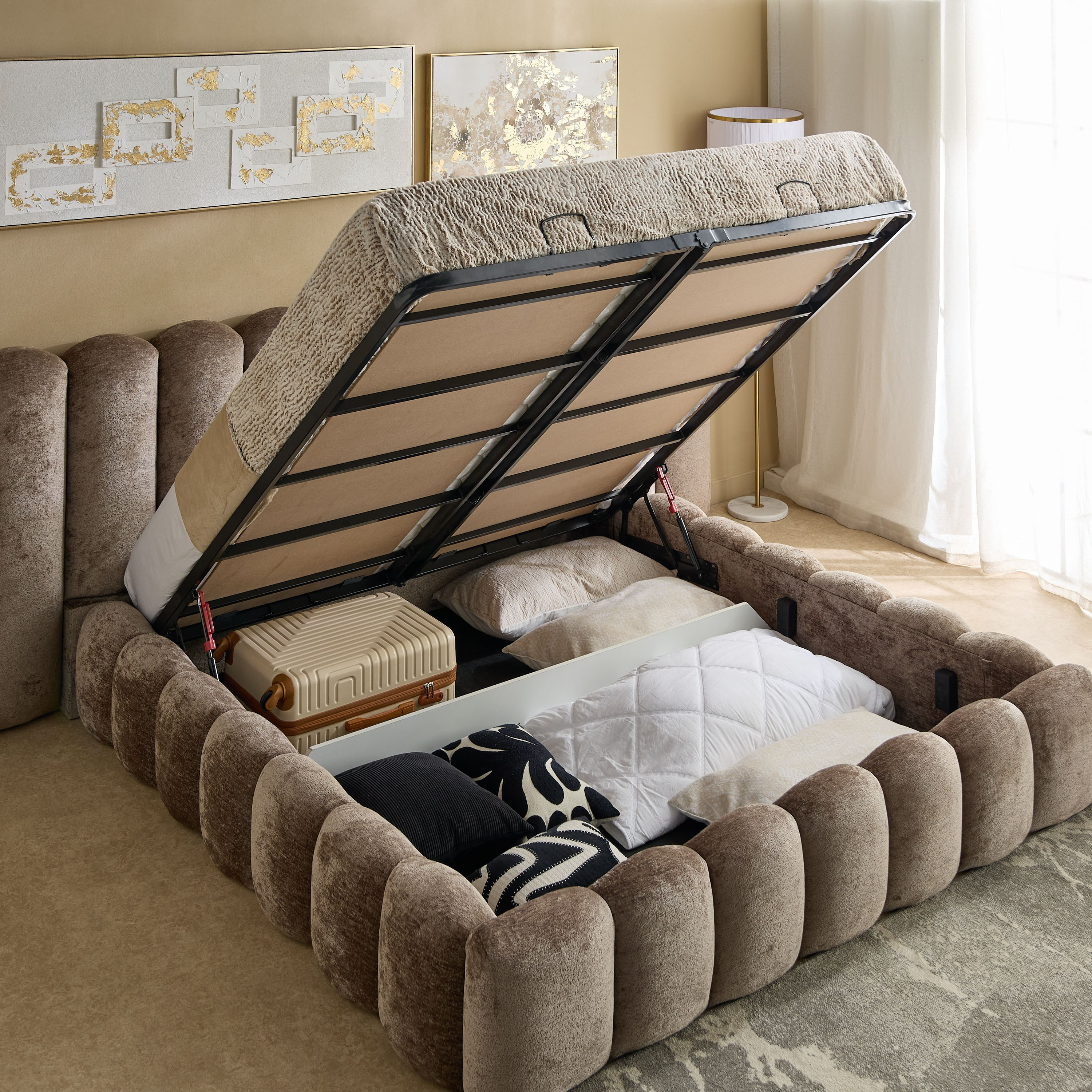 Cloudline Extended King Headboard with Hydraulic Base - 180x200 cm-PROMO_HB_UAE_THRESHOLD_Furniture_020426-image-5