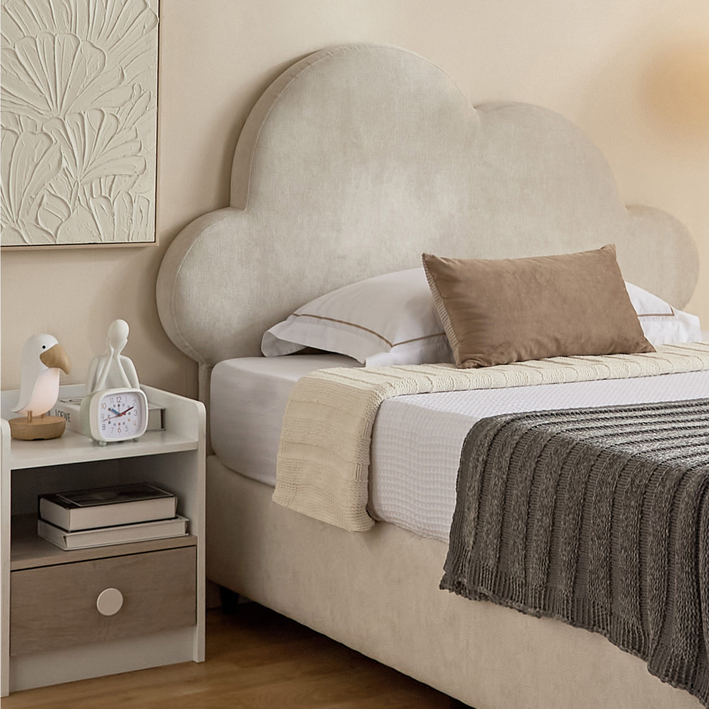 سرير توين منجّد - آيفوري نيمبوس من موڤو - 120×200 سم-hbxbedroom-bedsandbedsets-upholsteredbeds-twin-image-1