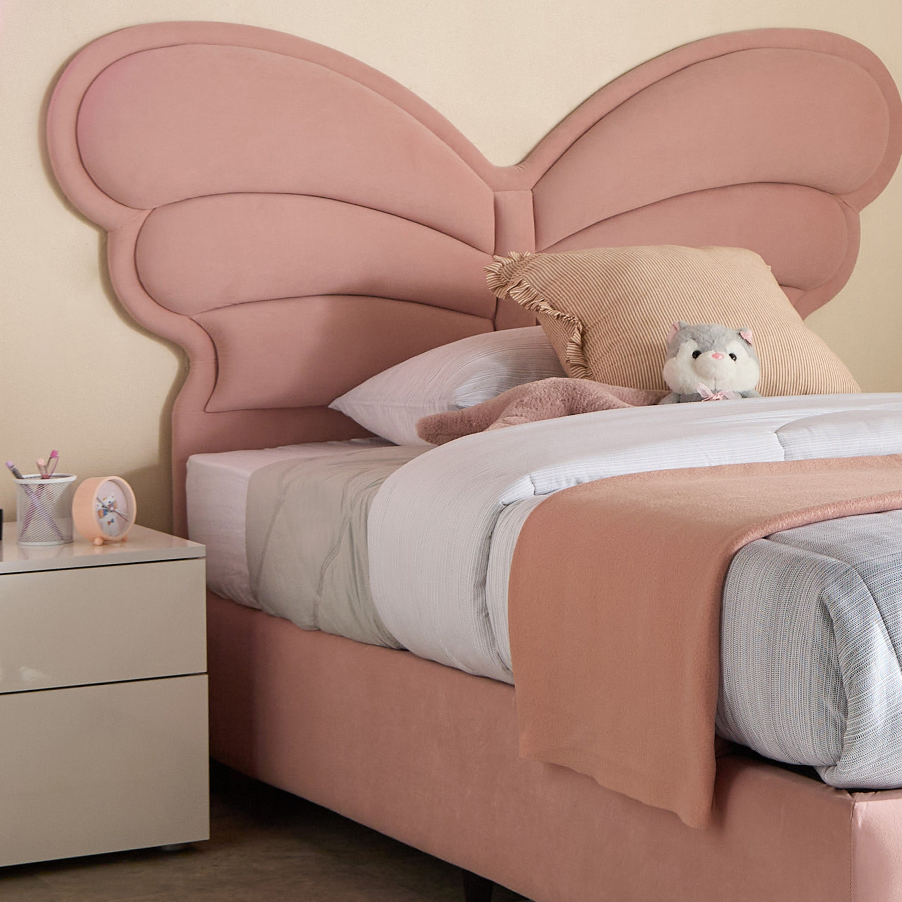 Movo Maybelle Clara Upholstered Twin Bed - 120x200 cm-hbxbedroom-bedsandbedsets-upholsteredbeds-twin-image-2