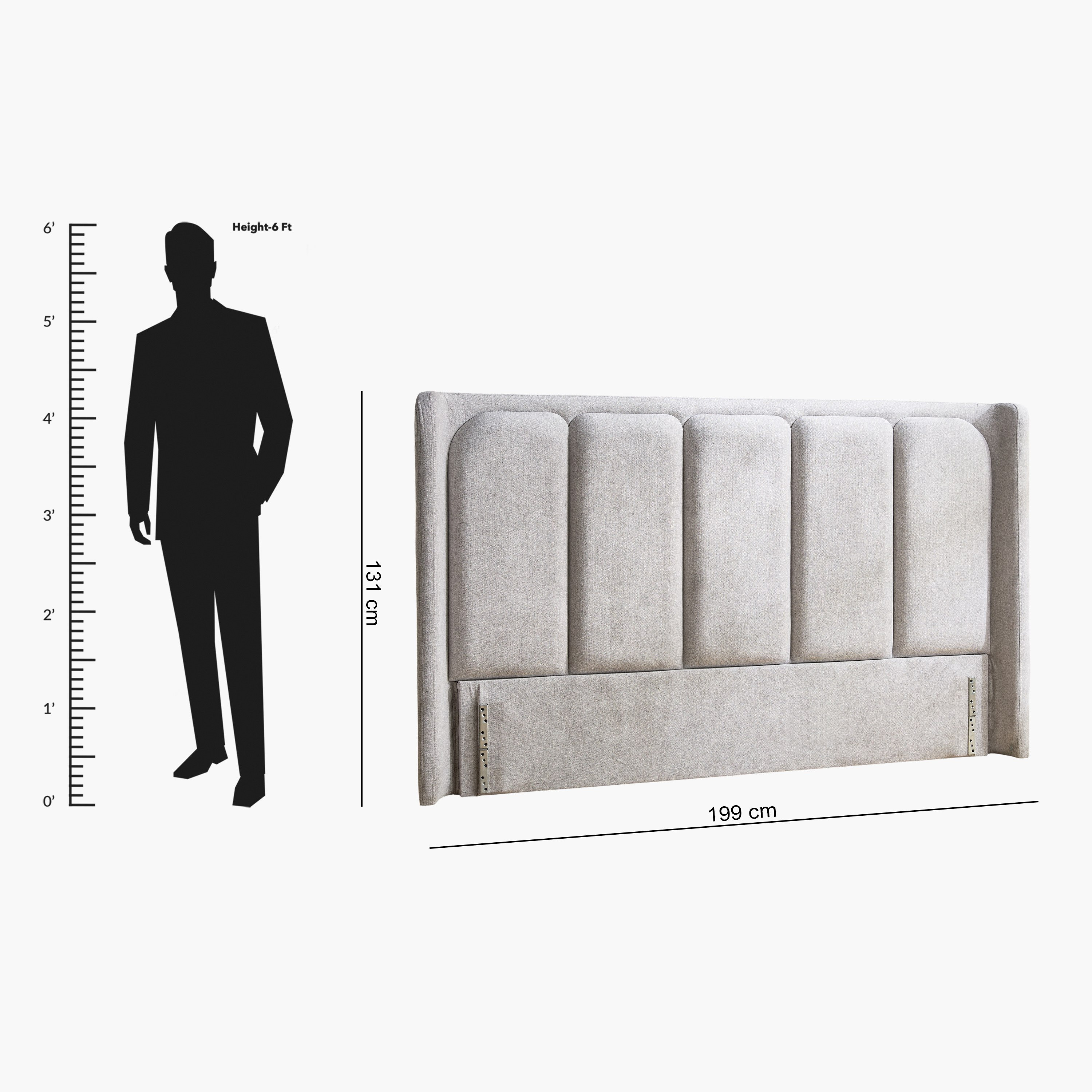 Hampton Cortona Upholstered Queen Headboard - 160x200 cm-hbxfurniture-modular-modularbeds-hampton-image-8