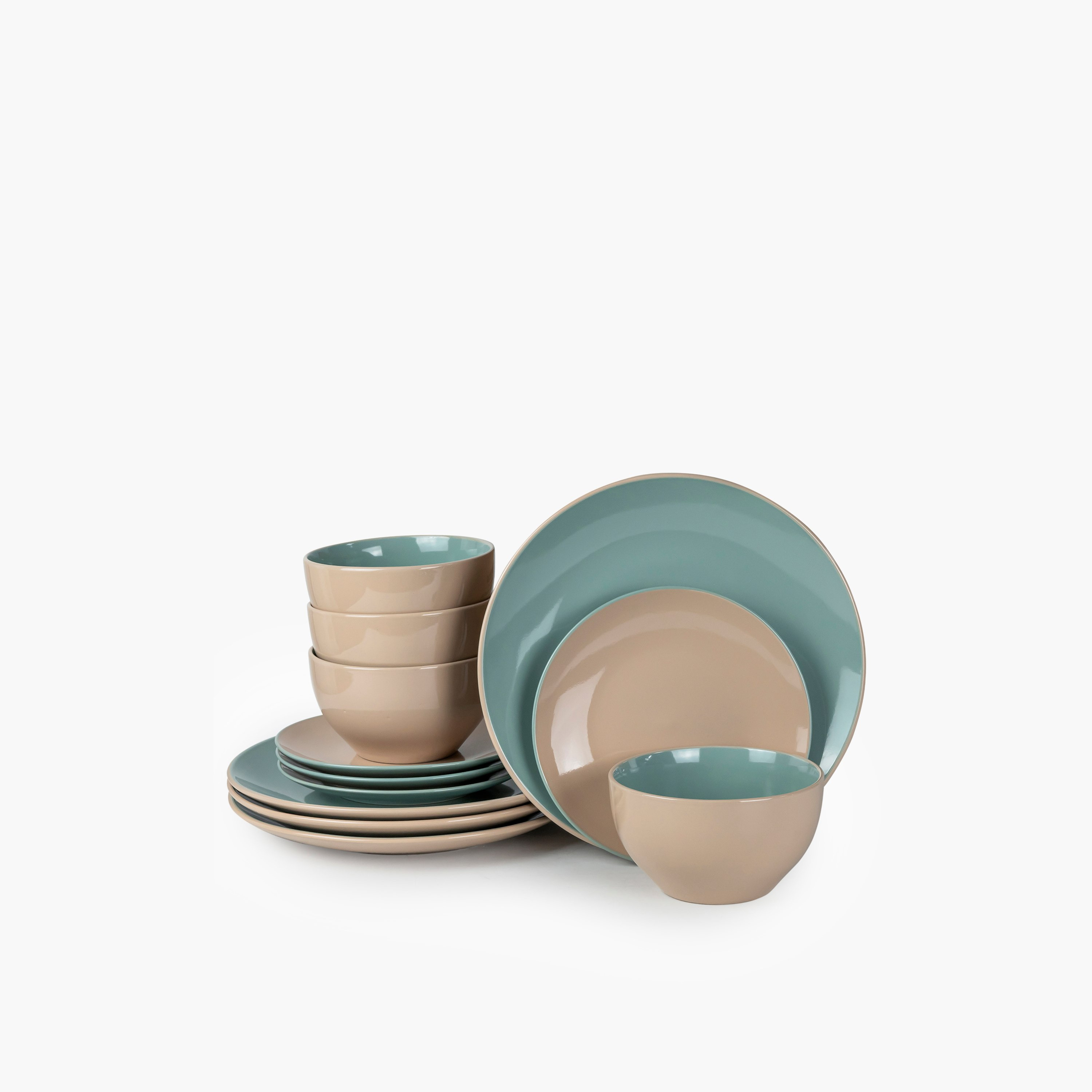 طقم عشاء بلونين 12 قطعة من فيست - لـ 4 أفراد-hbxdiningroom-tabletop-dinnersets-image-6
