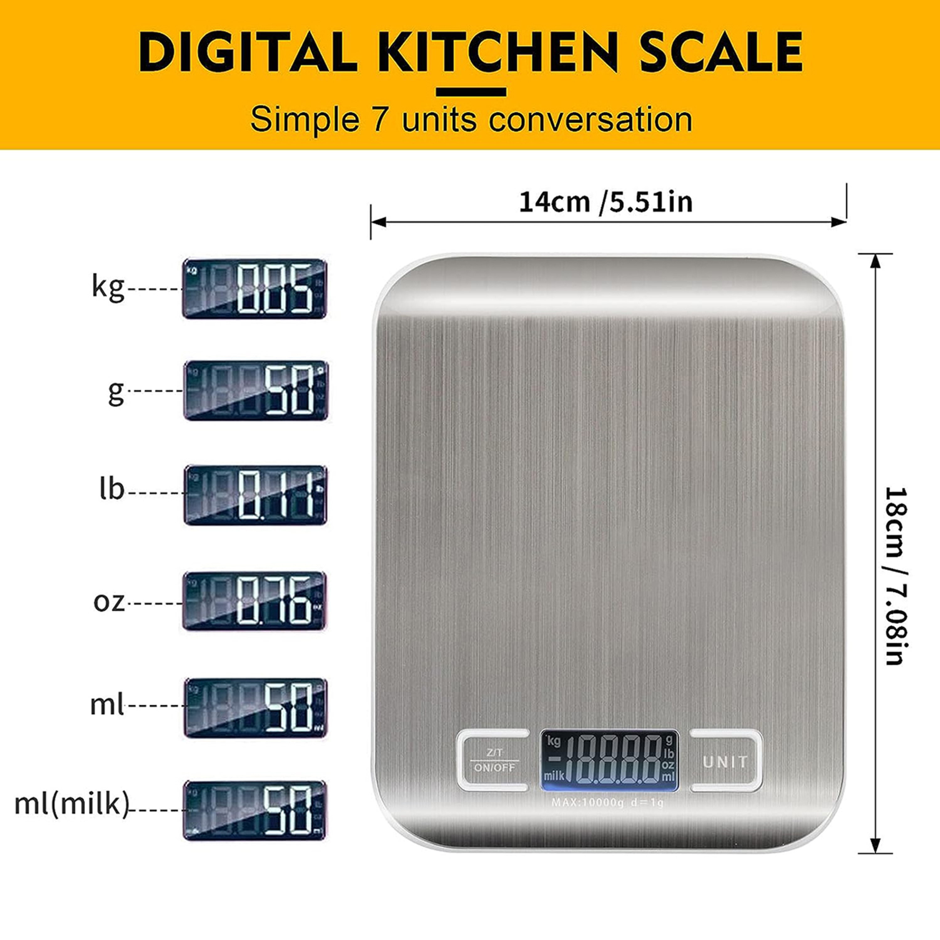 Feast Electronic Food  Scale - 13.8x17.8 cm-hbxkitchen-kitchenware-kitchenaccessories-image-3
