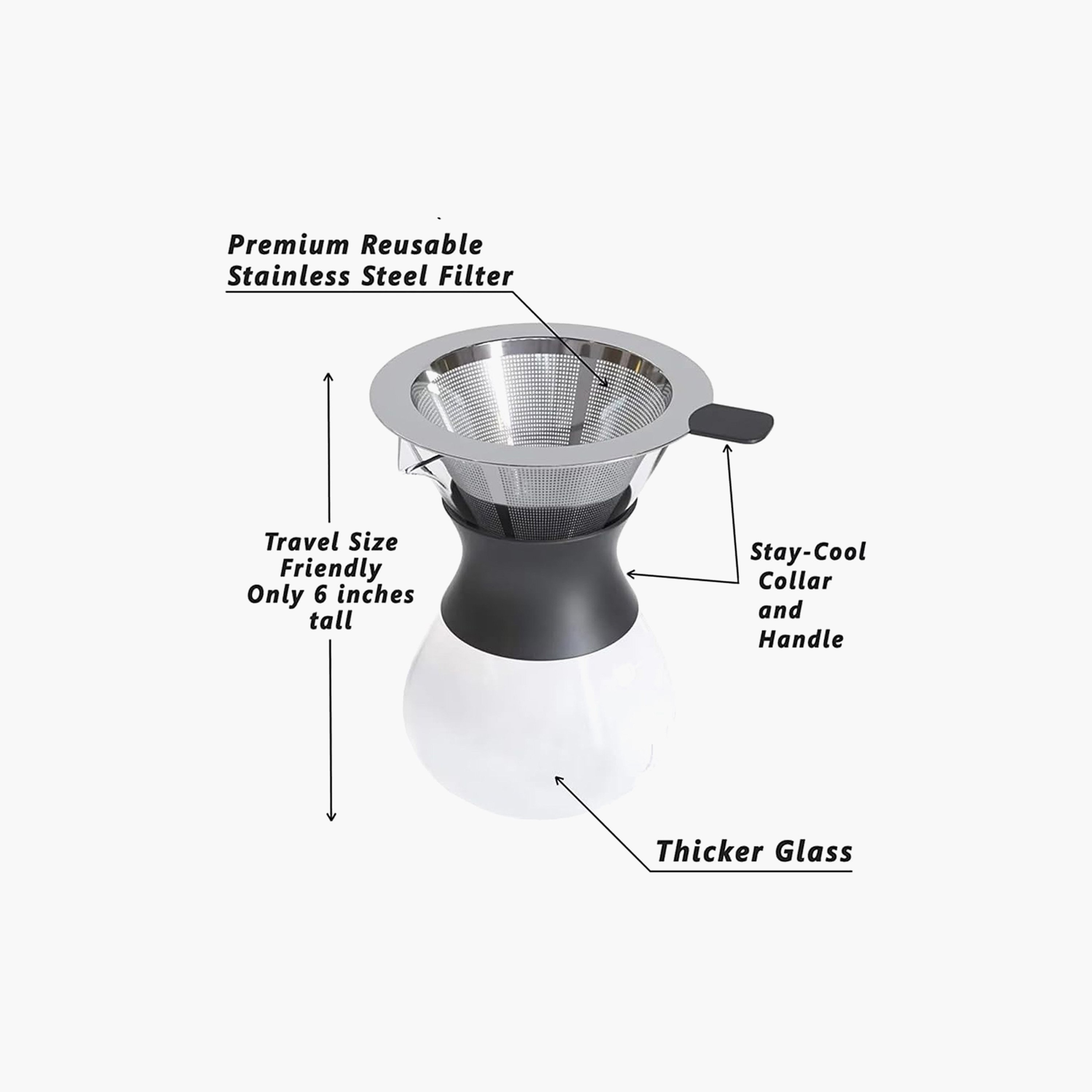 Feast Pour Over Coffee Maker with Strainer - 400 ml-hbxhomeware-diningandtabletop-coffeeandteasets-image-5