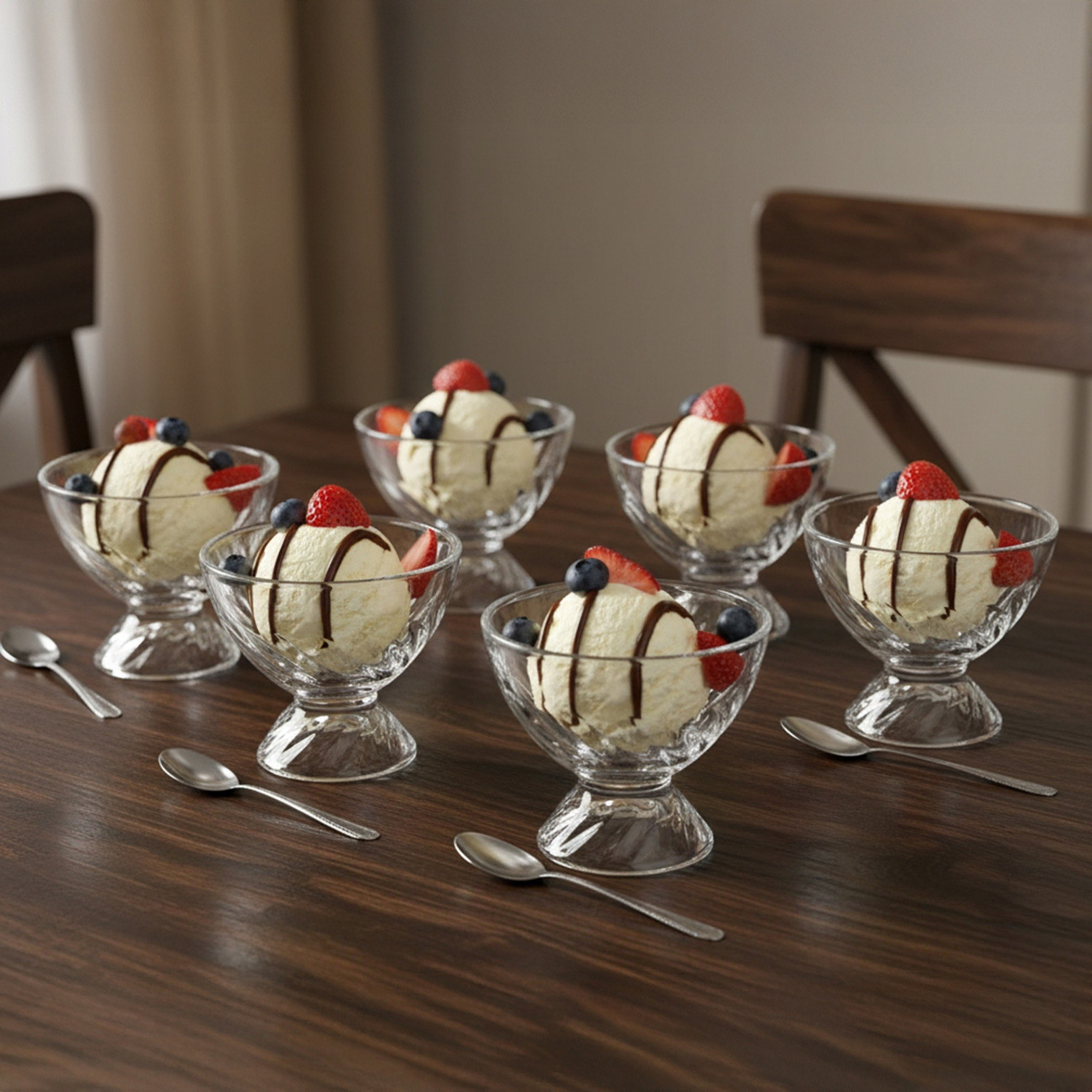 طقم أوعية حلوى زجاج 6 قطع من فيست - 140 مل-hbxdecorandfurnishings-tabletop-glassware-image-1