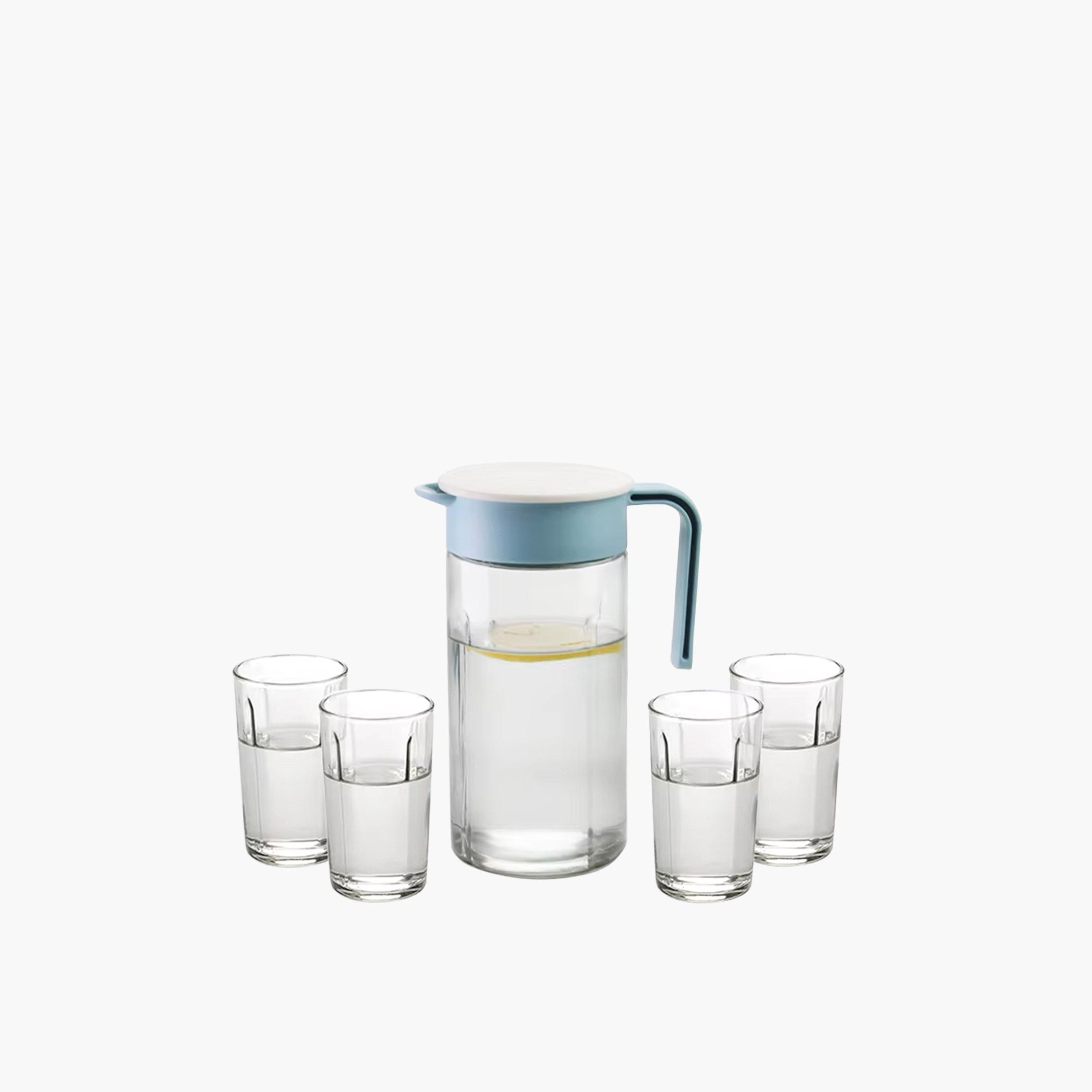 طقم تقديم عصير زجاج 5 قطع مع إبريق من فيست-hbxdecorandfurnishings-tabletop-glassware-image-2