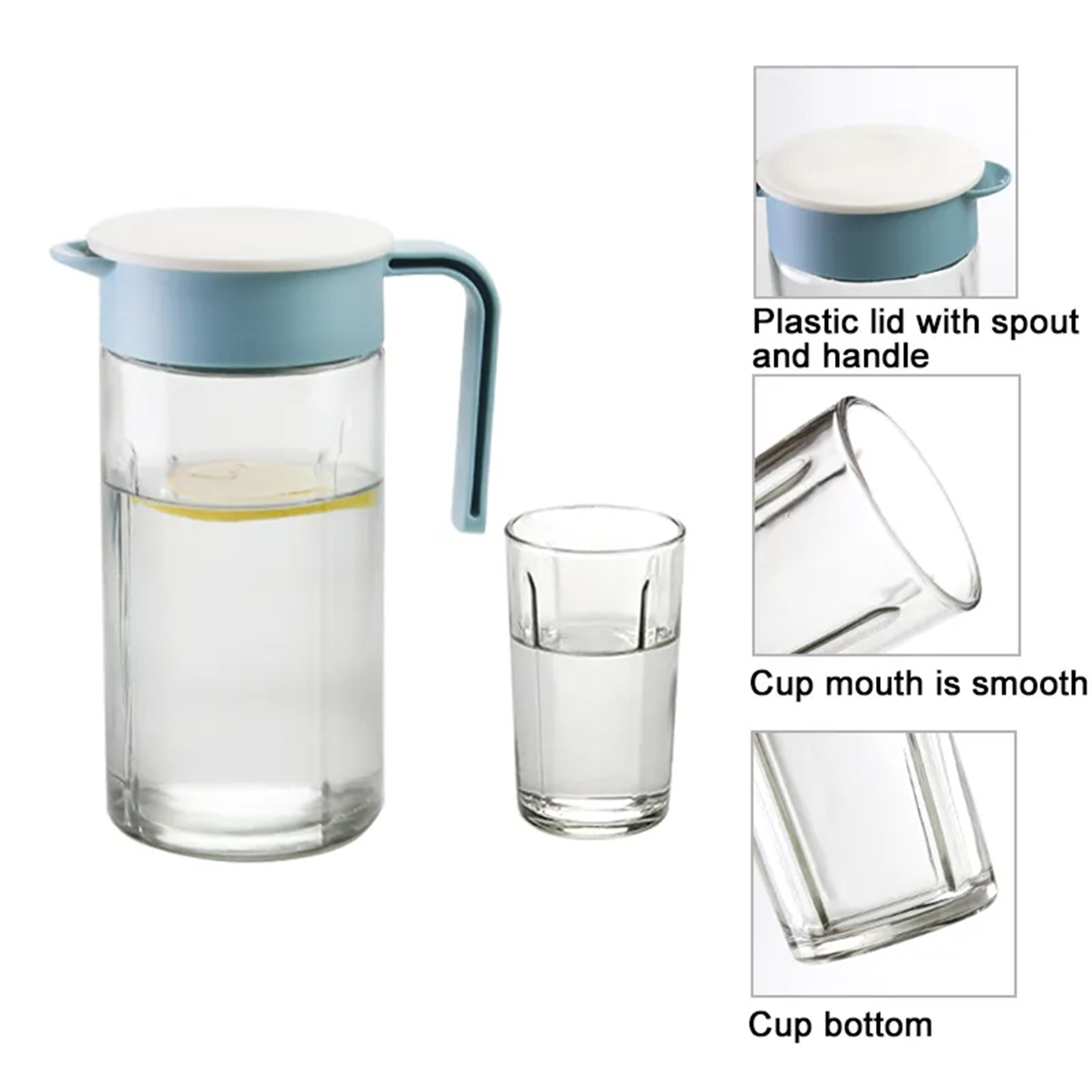 طقم تقديم عصير زجاج 5 قطع مع إبريق من فيست-hbxdecorandfurnishings-tabletop-glassware-image-3