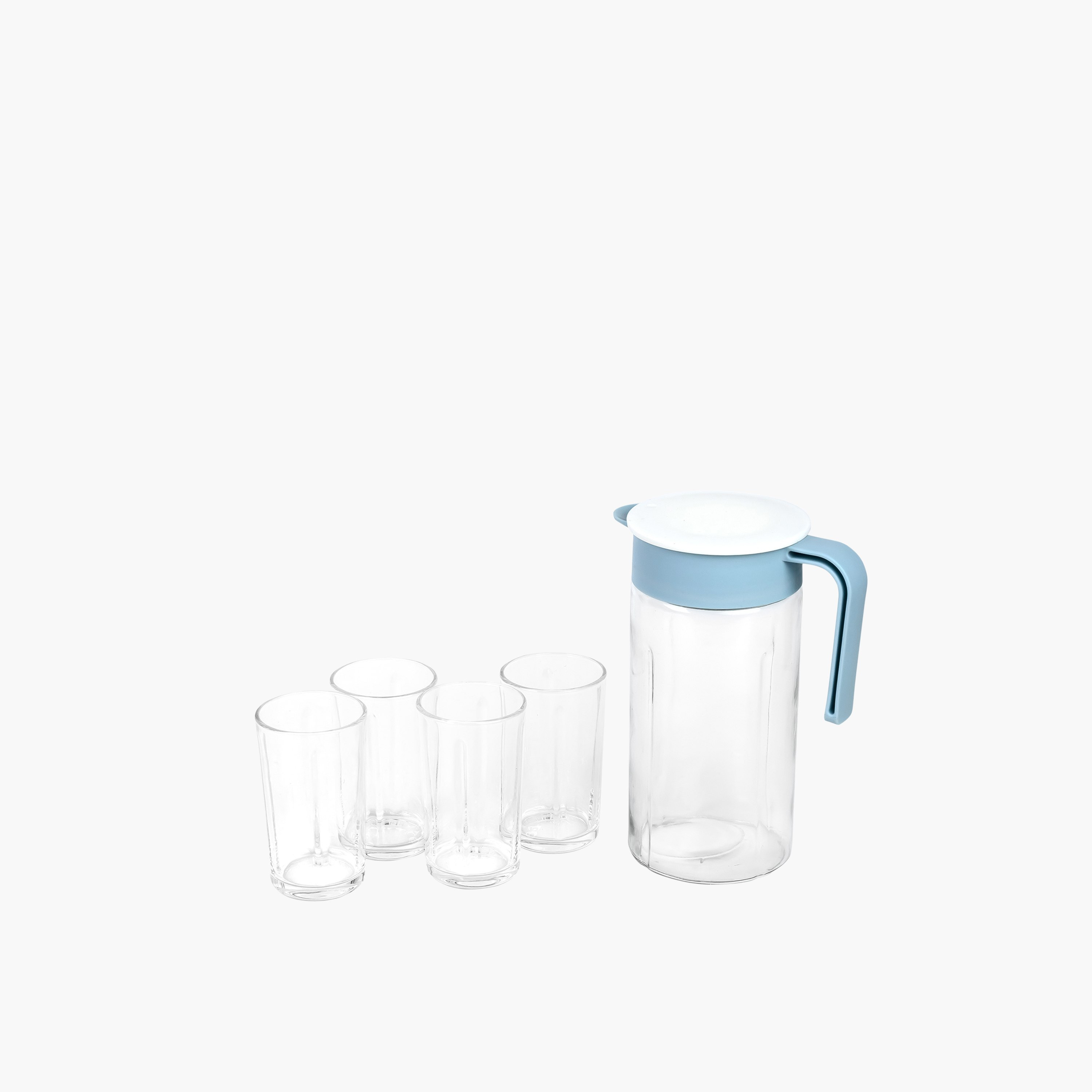 طقم تقديم عصير زجاج 5 قطع مع إبريق من فيست-hbxdecorandfurnishings-tabletop-glassware-image-5