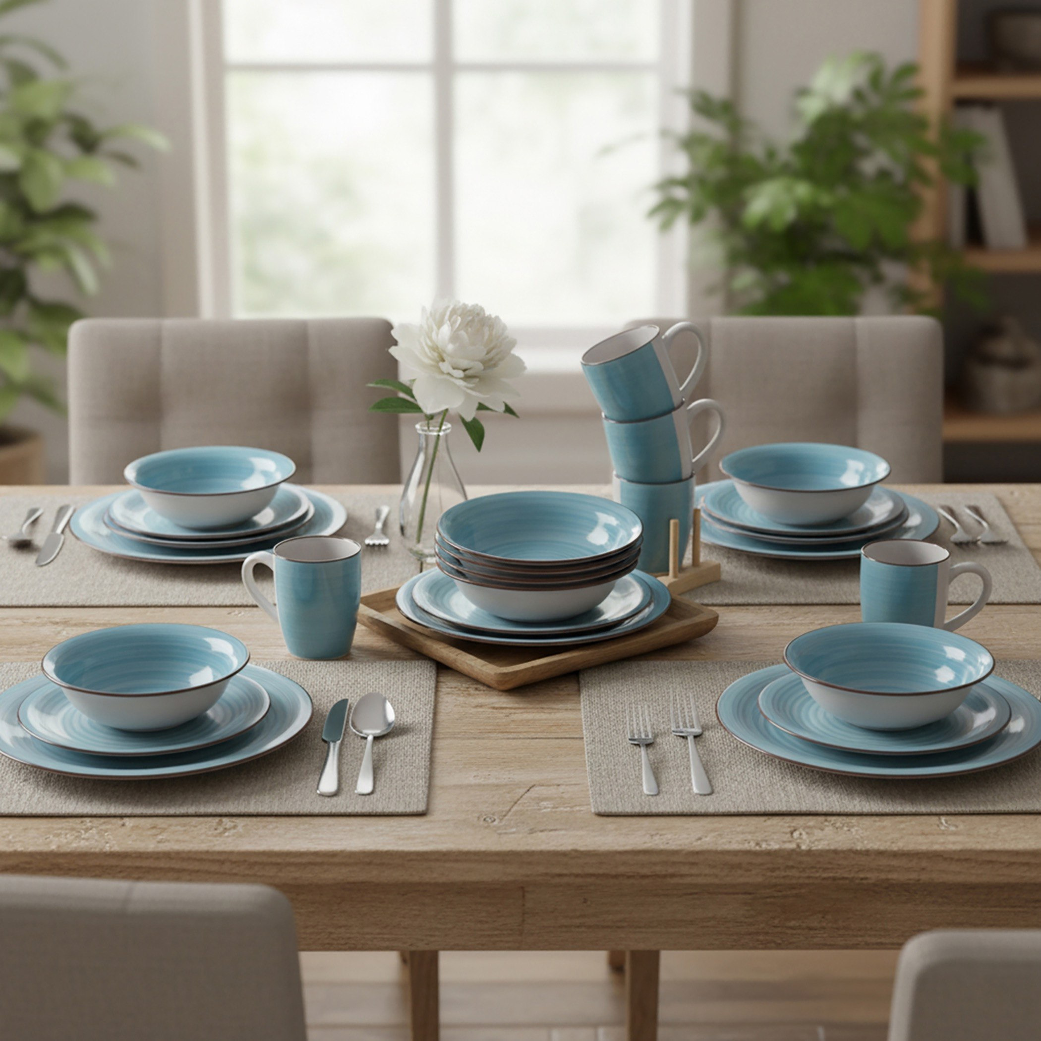 طقم عشاء مرسوم يدويًا 12 قطعة من فيست - لـ 4 أفراد-hbxdiningroom-tabletop-dinnersets-image-1