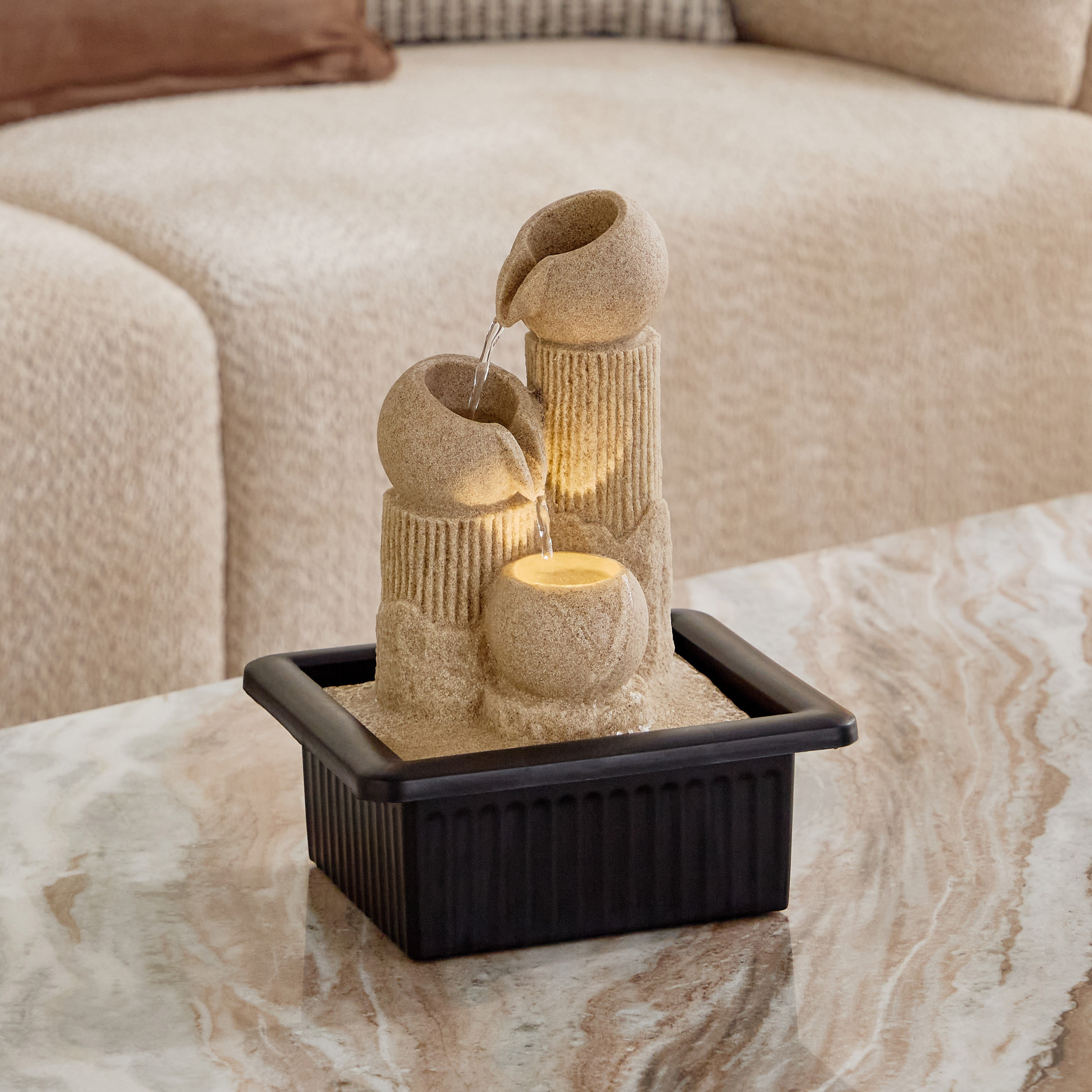 Albane Modern Fountain with LED Light - 21x17x25 cm-hbxhomeware-hbxdecorandfurnishings-image-5