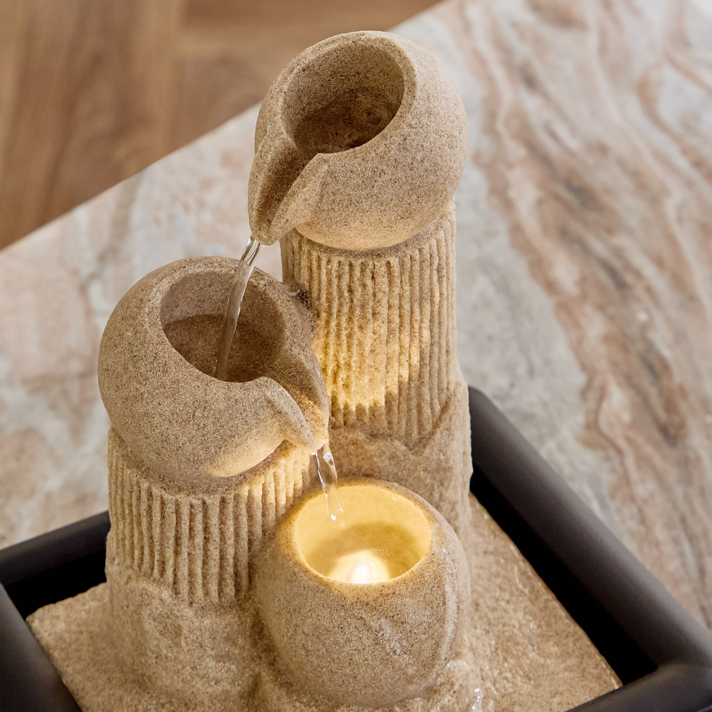 Albane Modern Fountain with LED Light - 21x17x25 cm-hbxhomeware-hbxdecorandfurnishings-image-7