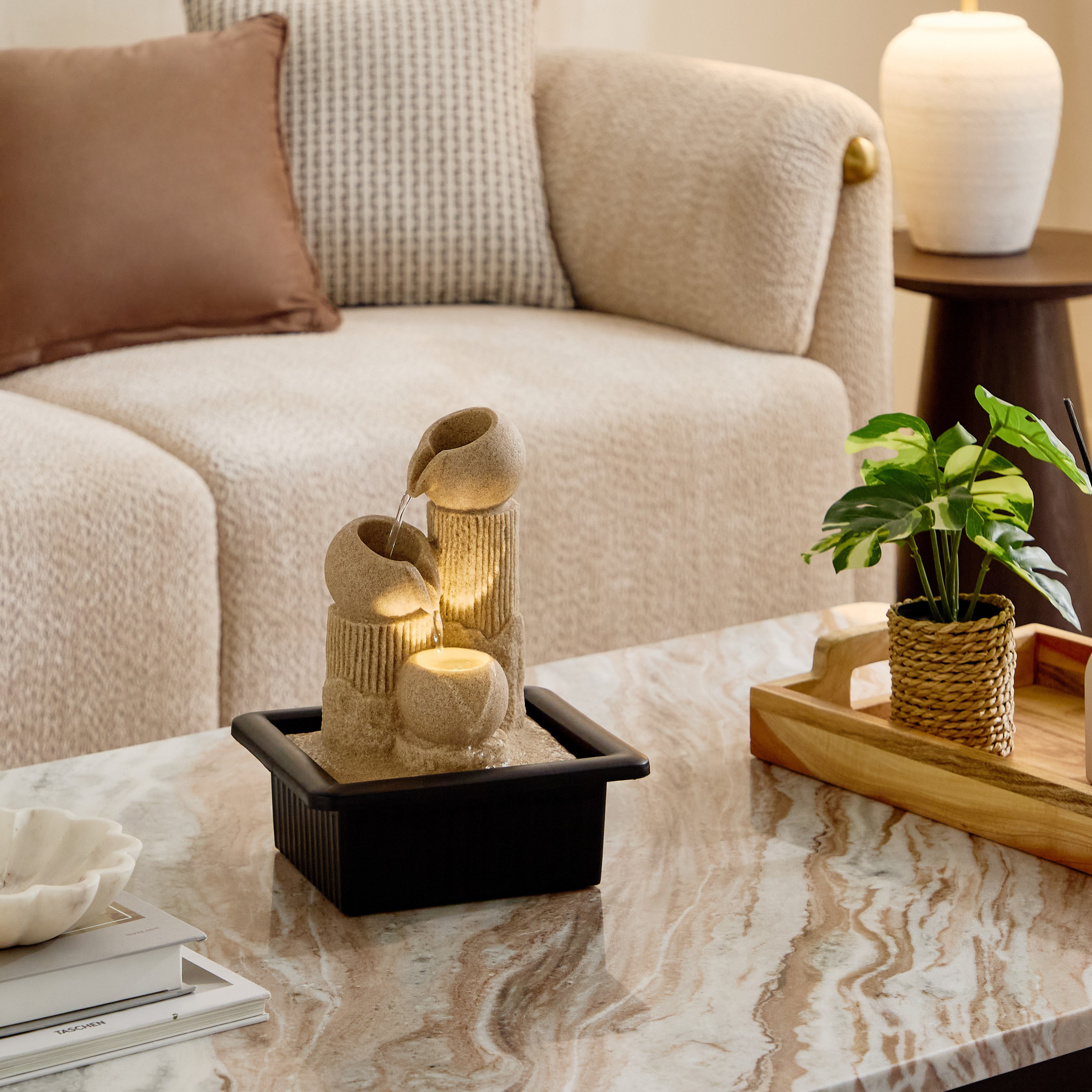 Albane Modern Fountain with LED Light - 21x17x25 cm-hbxhomeware-hbxdecorandfurnishings-image-8