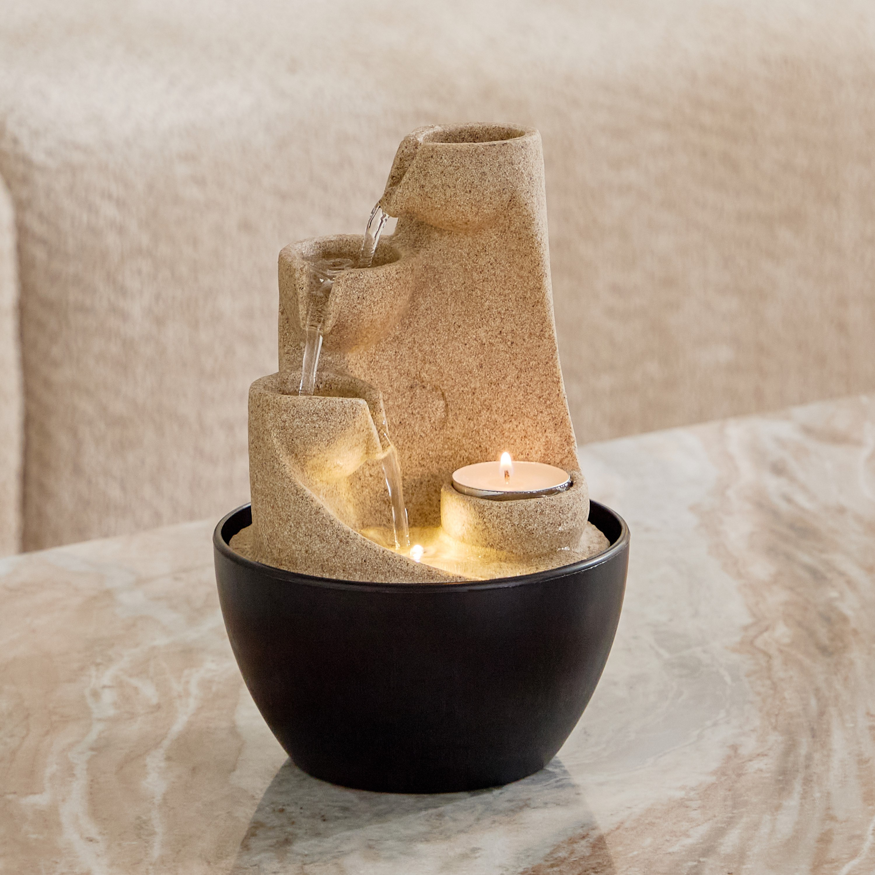 Belen Mini Modern Fountain with LED Light - 13x13x18 cm-hbxhomeware-hbxdecorandfurnishings-image-5
