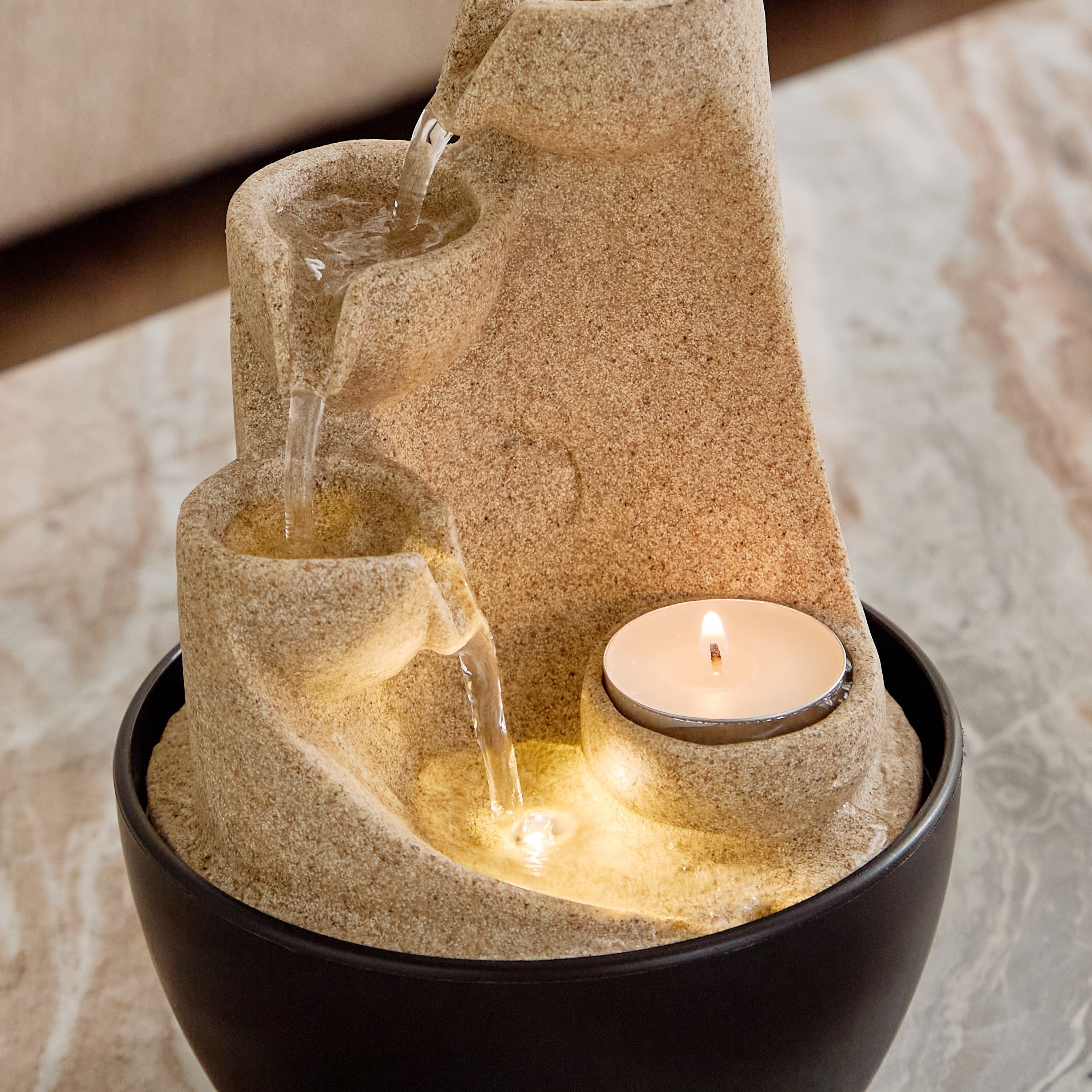 Belen Mini Modern Fountain with LED Light - 13x13x18 cm-hbxhomeware-hbxdecorandfurnishings-image-7