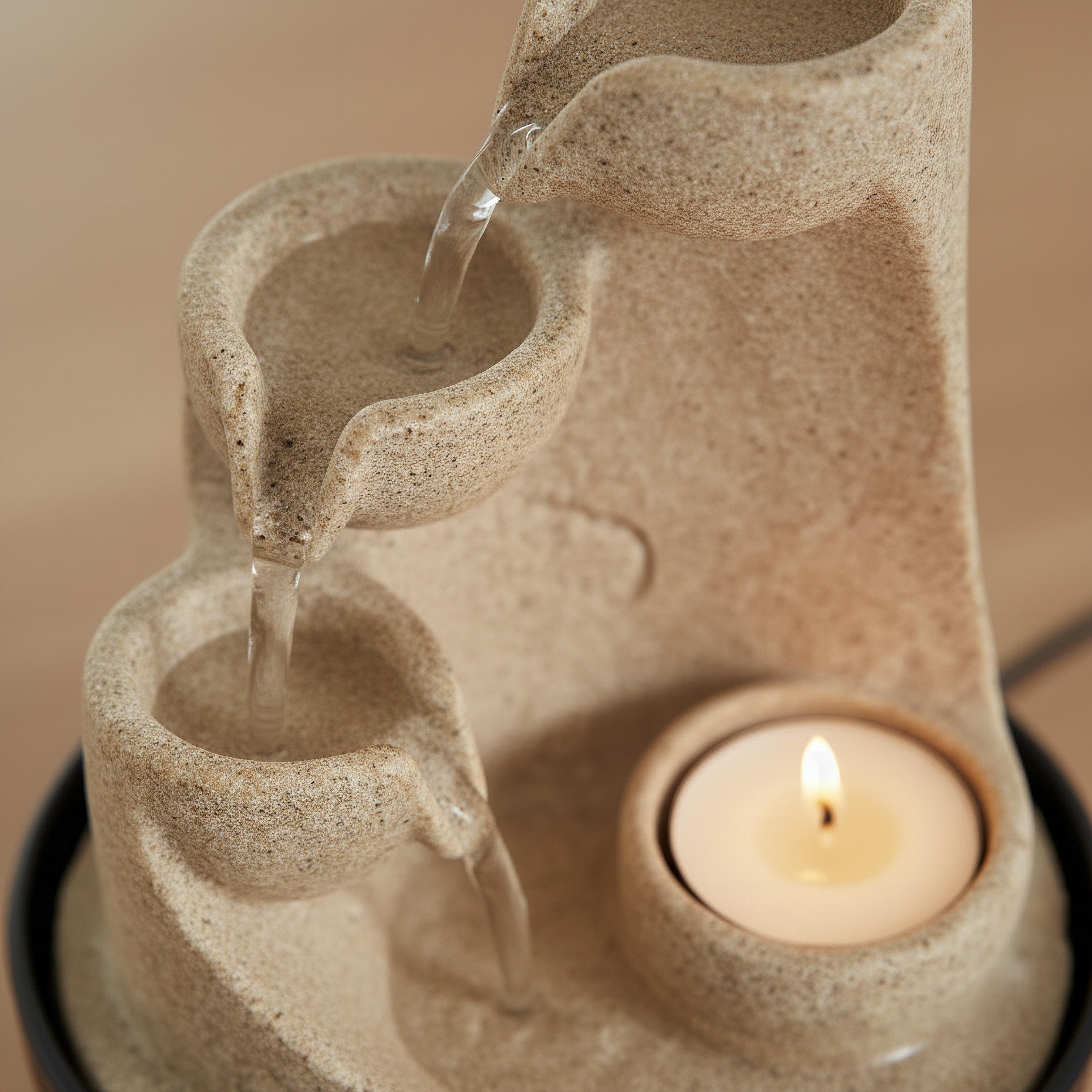 Belen Mini Modern Fountain with LED Light - 13x13x18 cm-hbxhomeware-hbxdecorandfurnishings-image-3