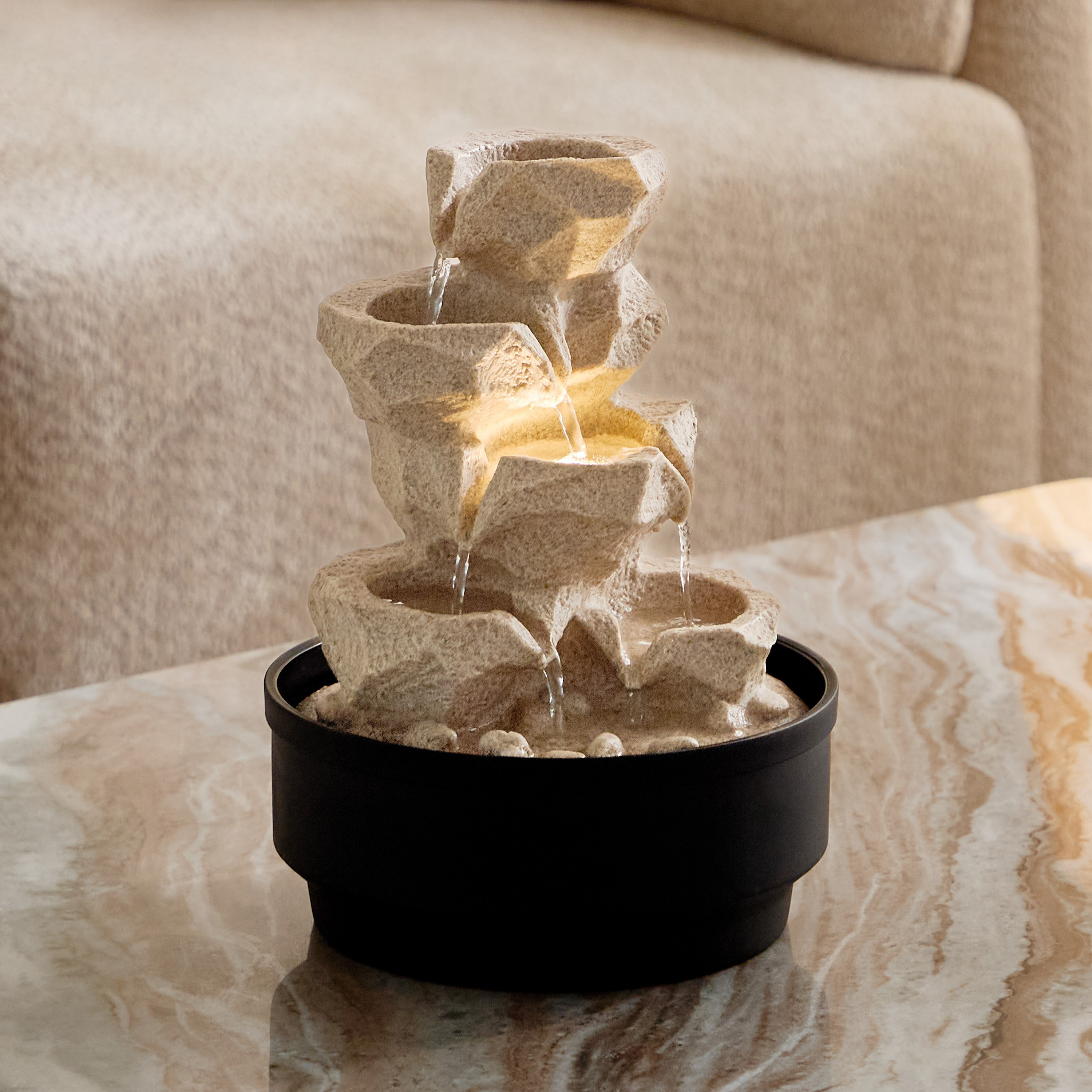 Belen Nature Fountain with 1 LED Light - 21x21x28 cm-hbxhomeware-hbxdecorandfurnishings-image-5