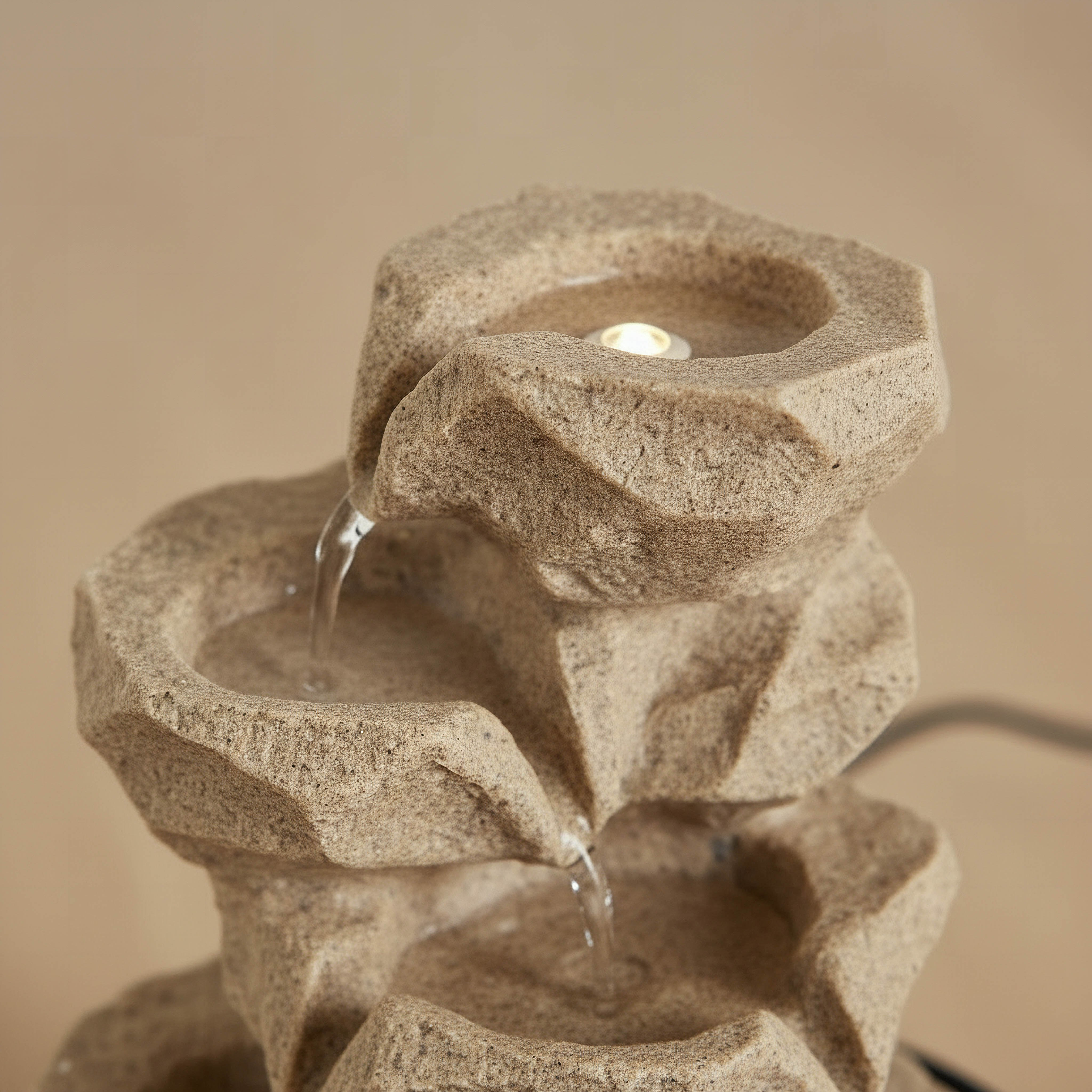 Belen Nature Fountain with 1 LED Light - 21x21x28 cm-hbxhomeware-hbxdecorandfurnishings-image-2