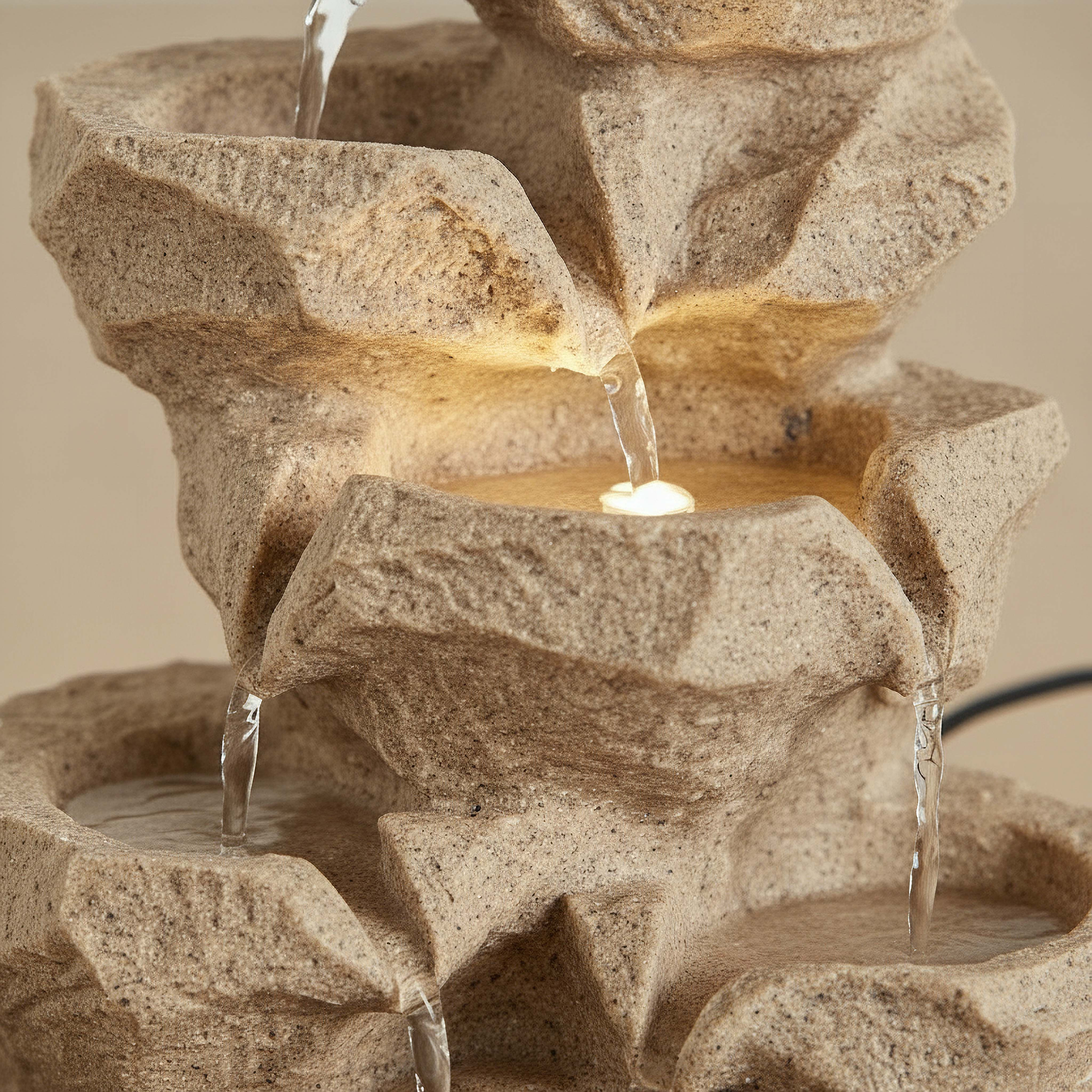 Belen Nature Fountain with 1 LED Light - 21x21x28 cm-hbxhomeware-hbxdecorandfurnishings-image-3