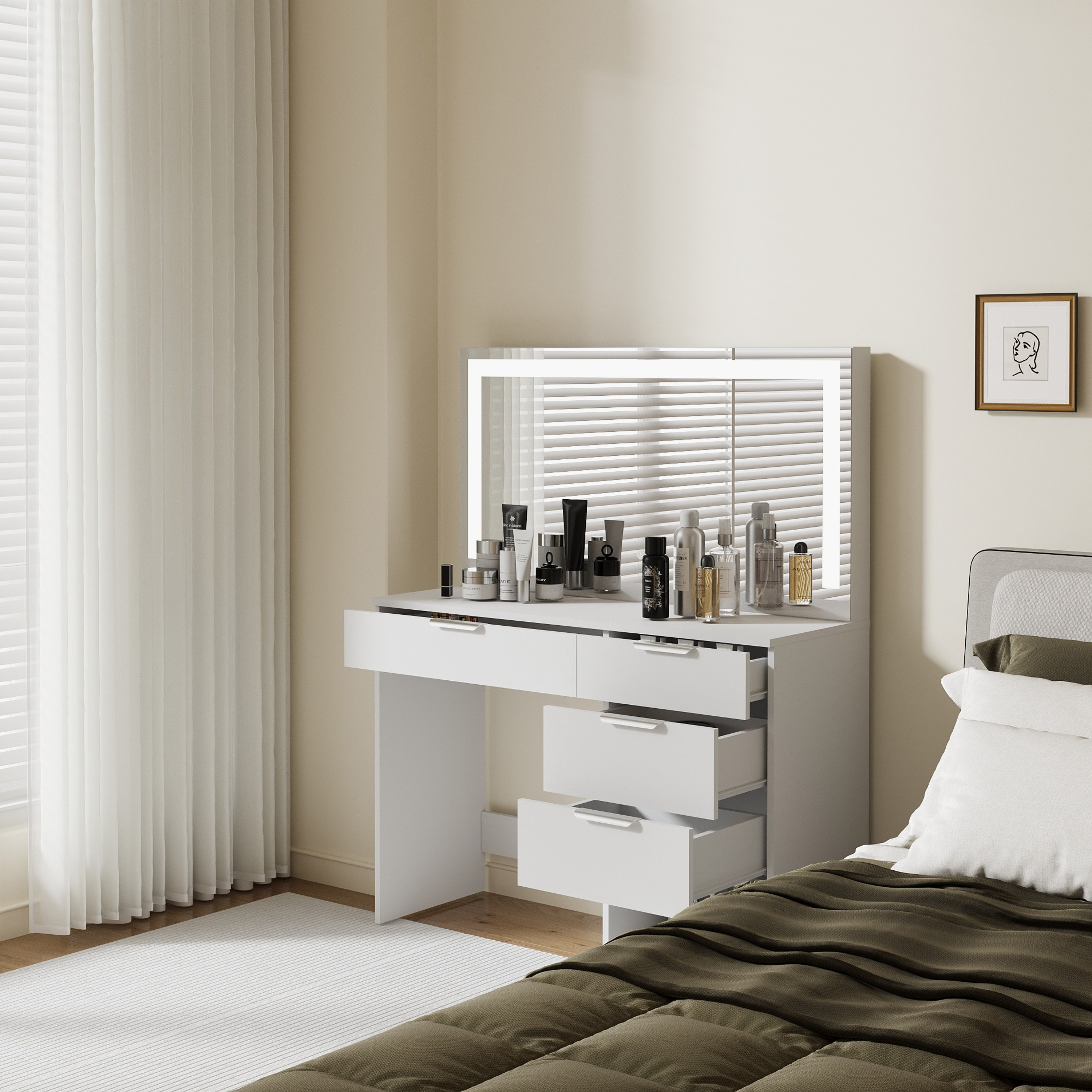 تسريحة بـ 5 أدراج ومرآة من موفو إيما-hbxfurniture-bedroom-dressersandmirrors-image-4