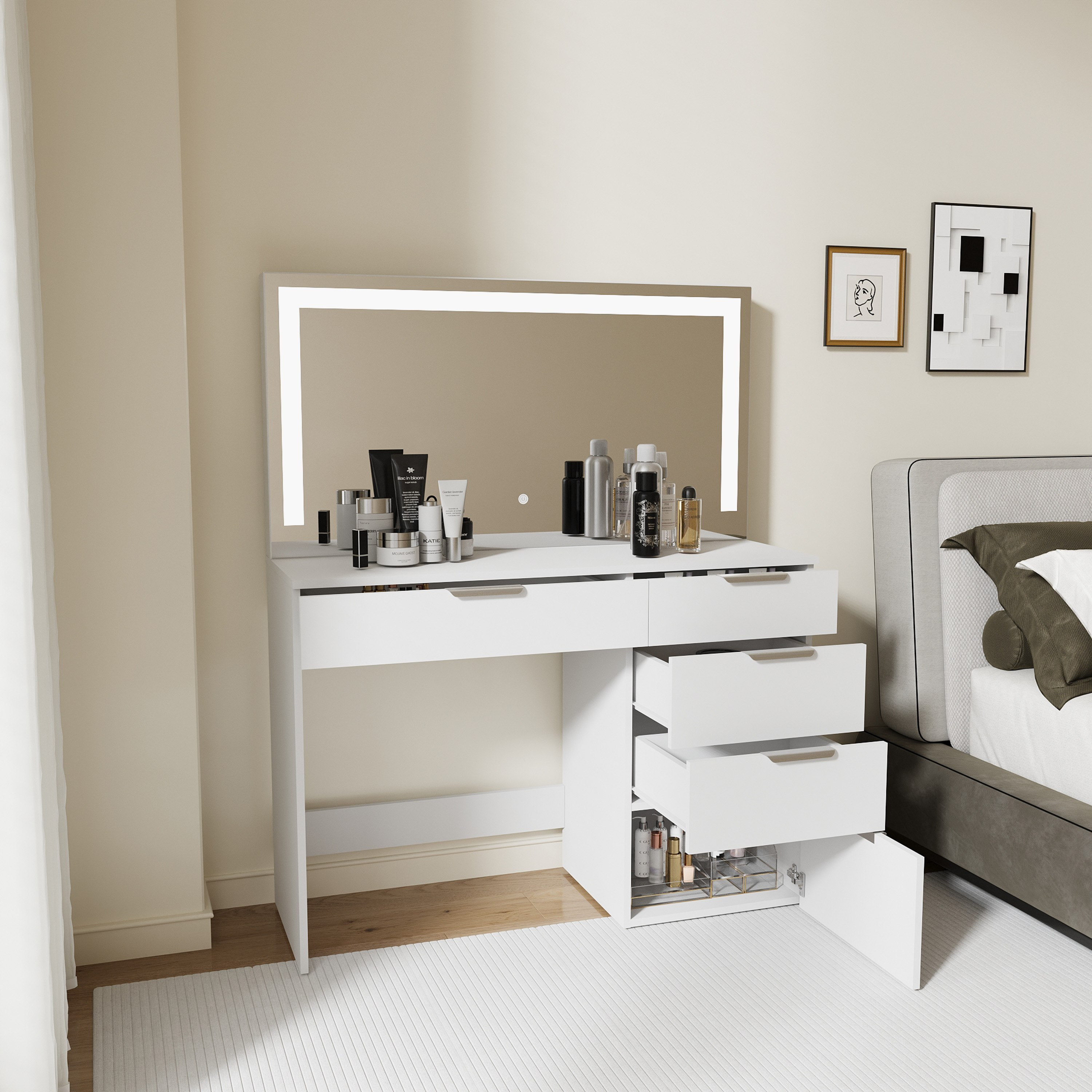 تسريحة بـ 5 أدراج ومرآة من موفو إيما-hbxfurniture-bedroom-dressersandmirrors-image-5
