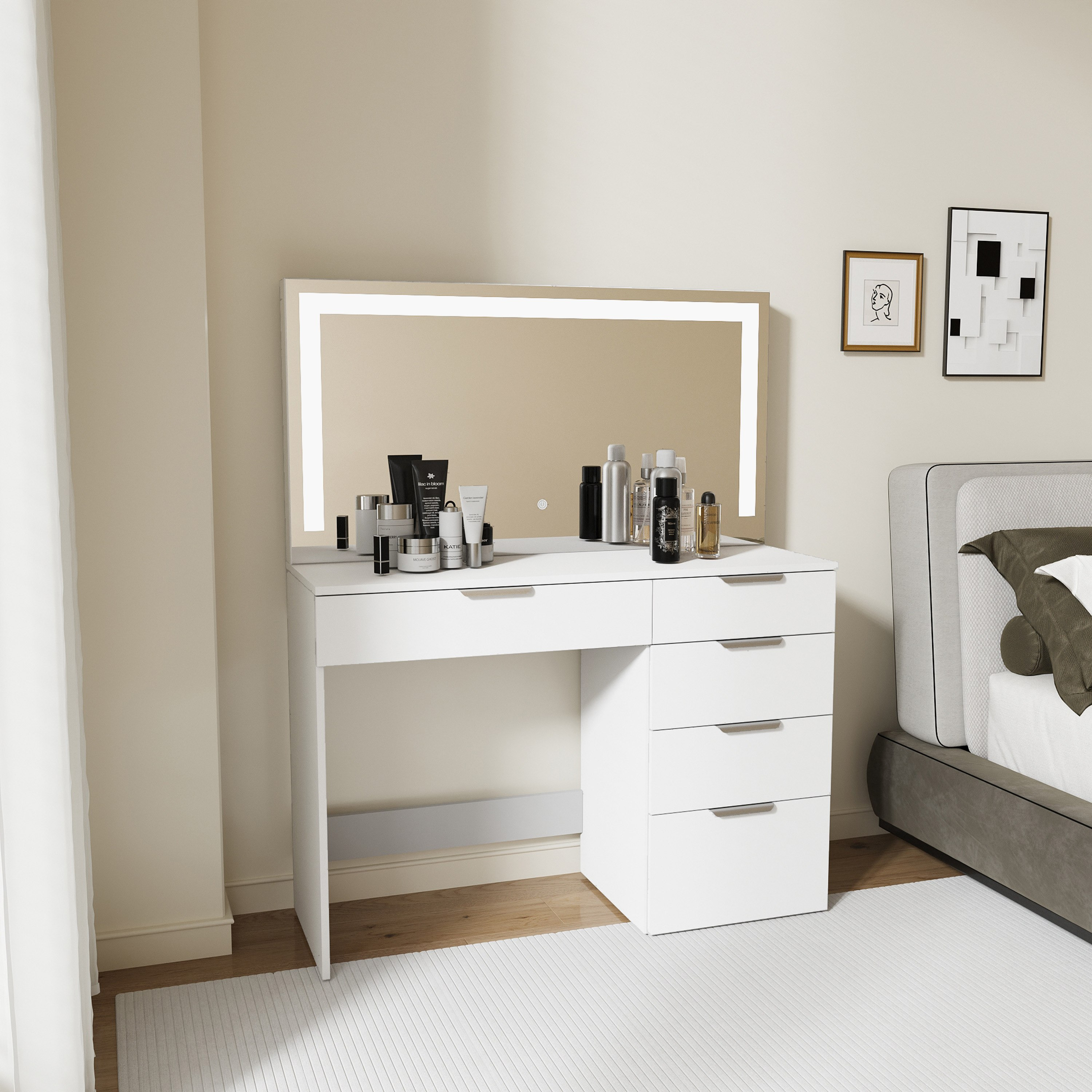 تسريحة بـ 5 أدراج ومرآة من موفو إيما-hbxfurniture-bedroom-dressersandmirrors-image-6