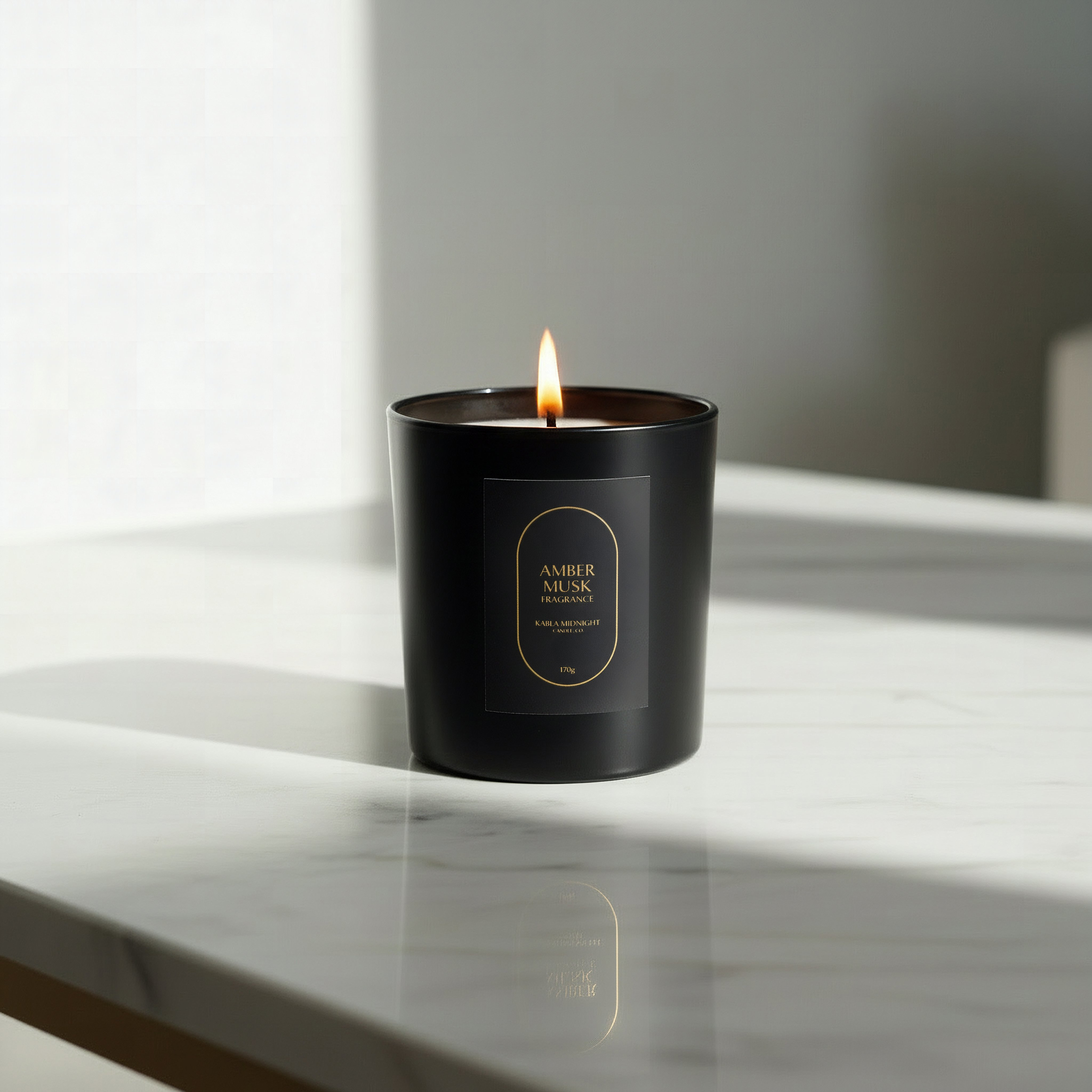 Rabia Midnight Amber Musk Scented Jar Candle with Lid - 170 g-hbxlivingroom-decorandaccessories-candles-image-2